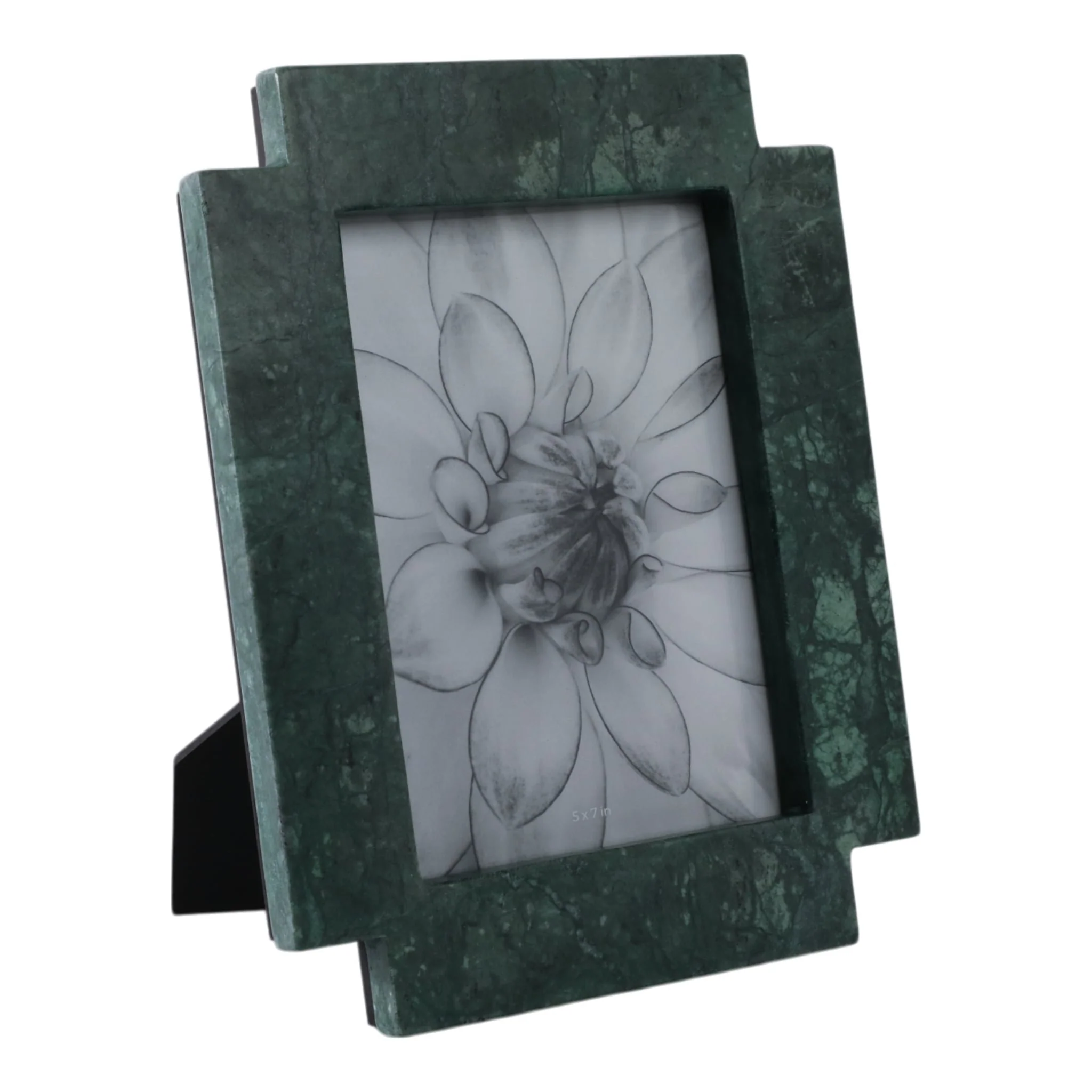 5x7 Cut Corners Marble Photo Frame, Green - Image 2