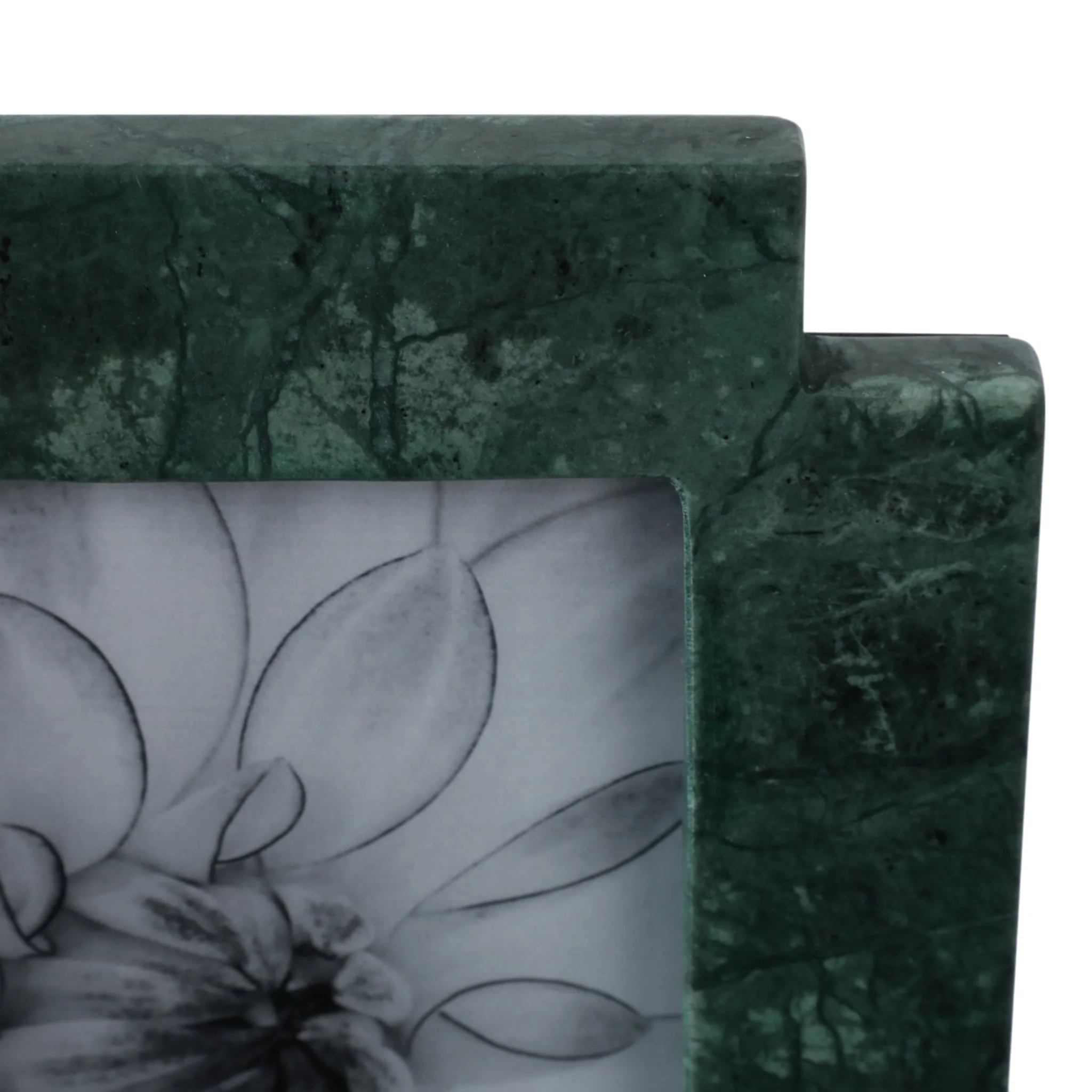 5x7 Cut Corners Marble Photo Frame, Green - Image 5