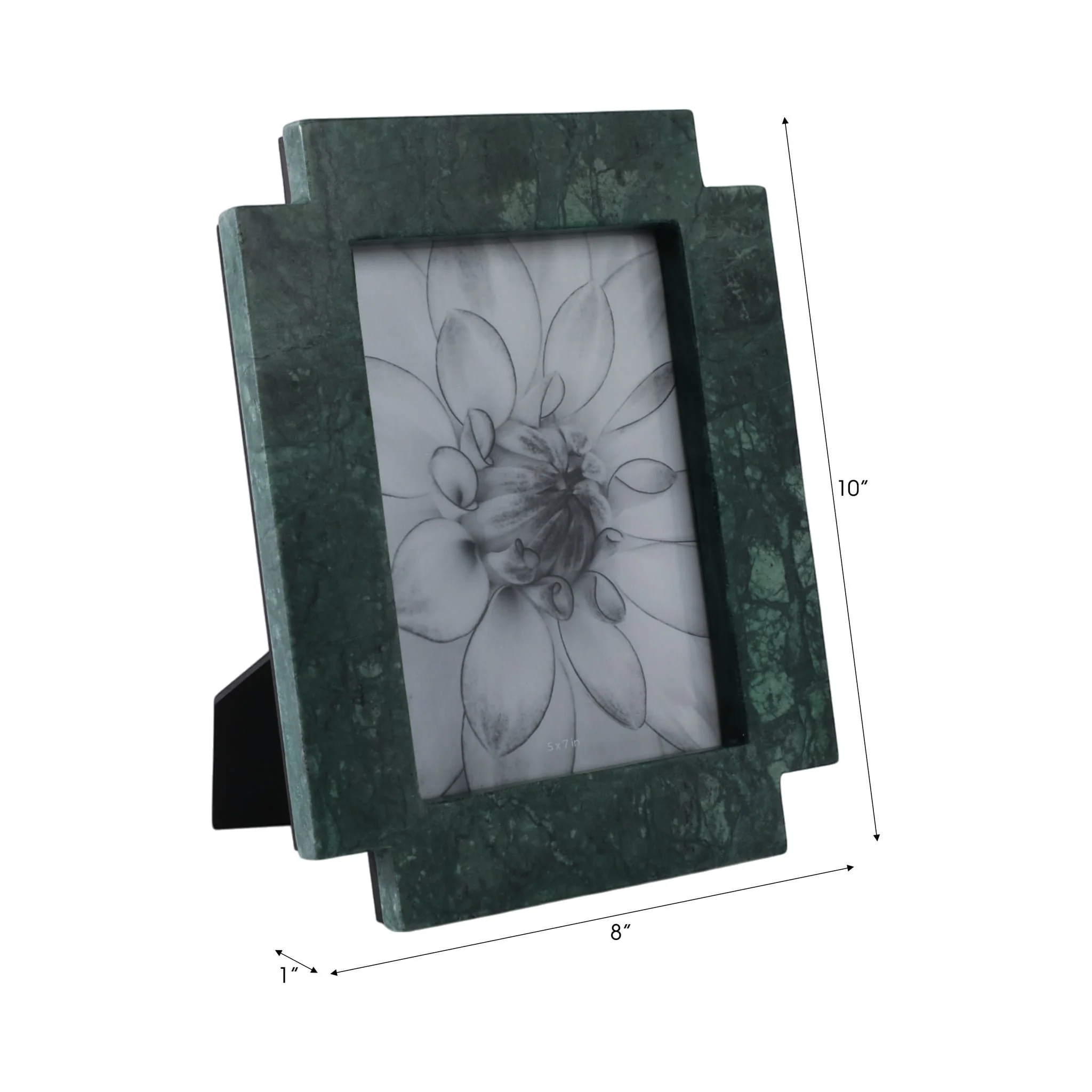 5x7 Cut Corners Marble Photo Frame, Green - Image 7
