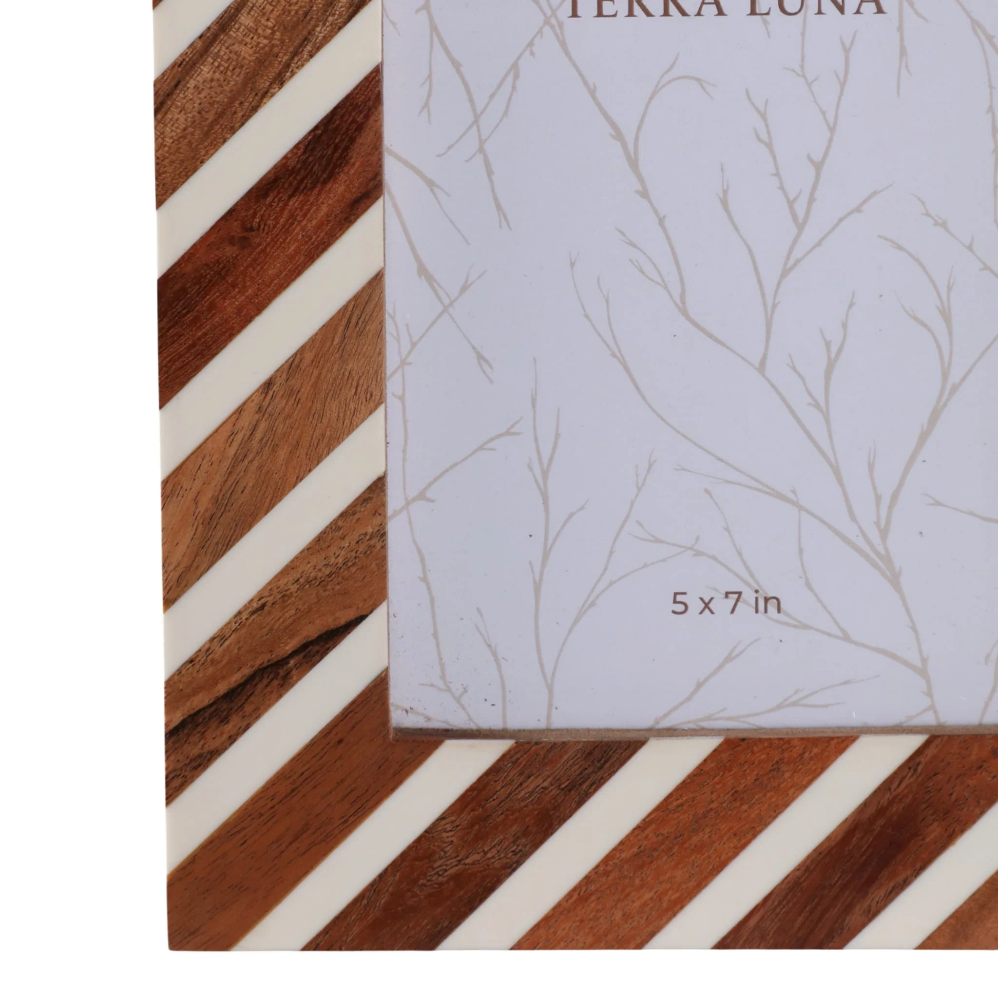 5x7 Diagonal Lines Photo Frame, Natural/ivory - Image 5