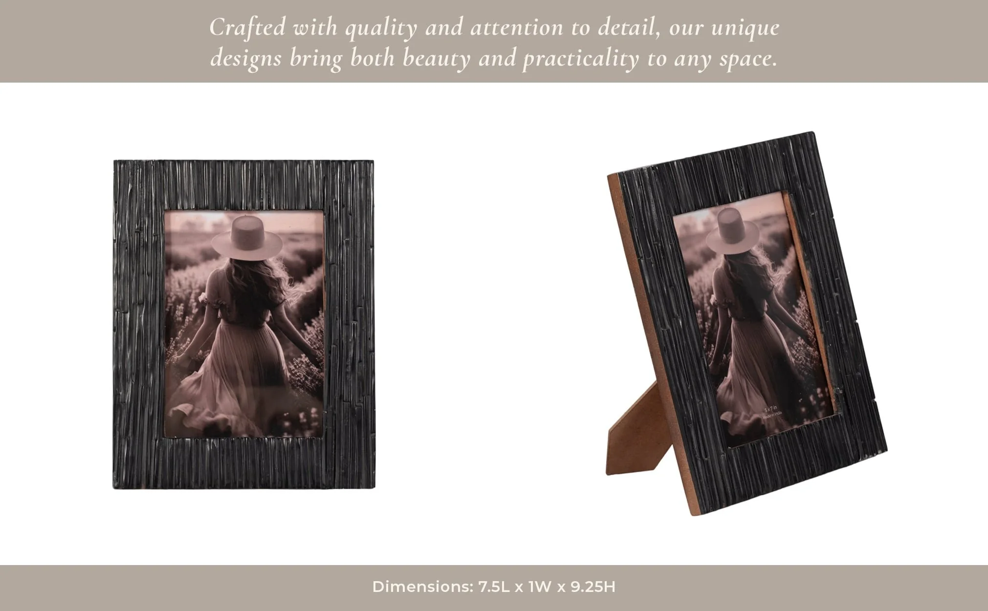 5x7 Jagged Photo Frame, Black - Image 13