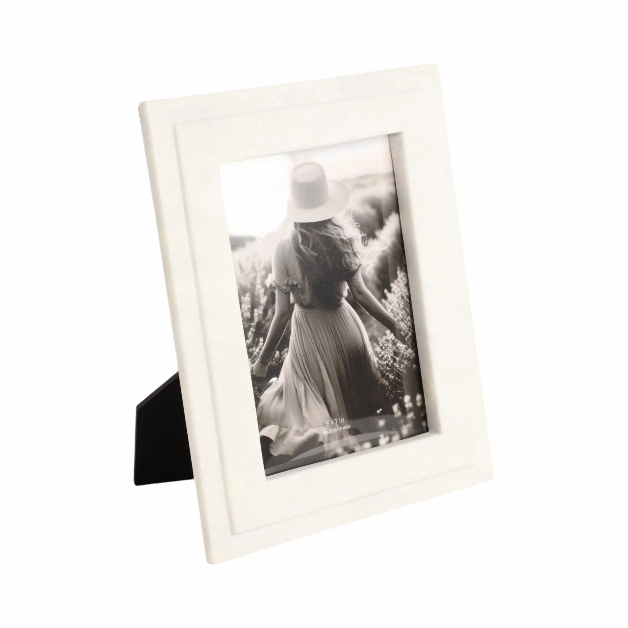 5x7 Marble Border Photo Frame, White - Image 2