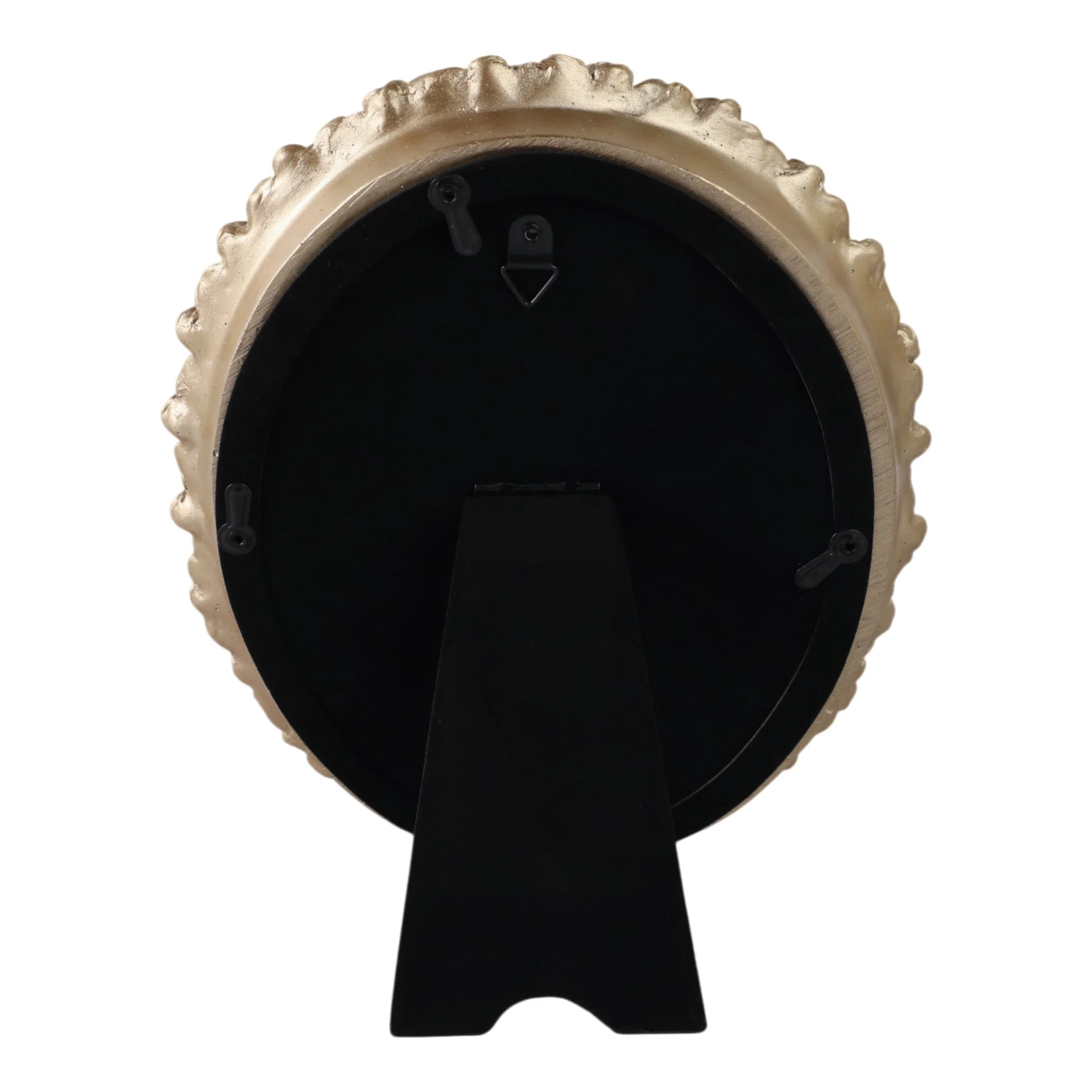 5x7 Oval Photo Frame With Rosette Border, Gold - Image 4