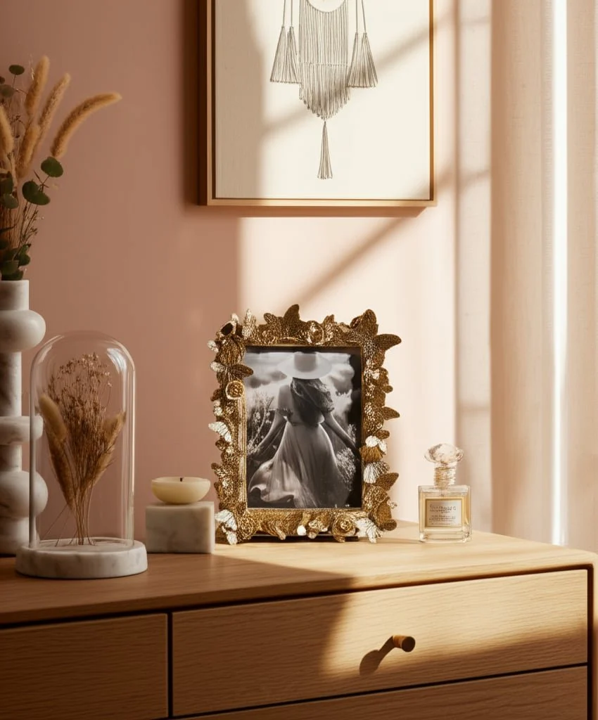 5x7 Polyresin In Bloom Photo Frame, Gold - Image 10