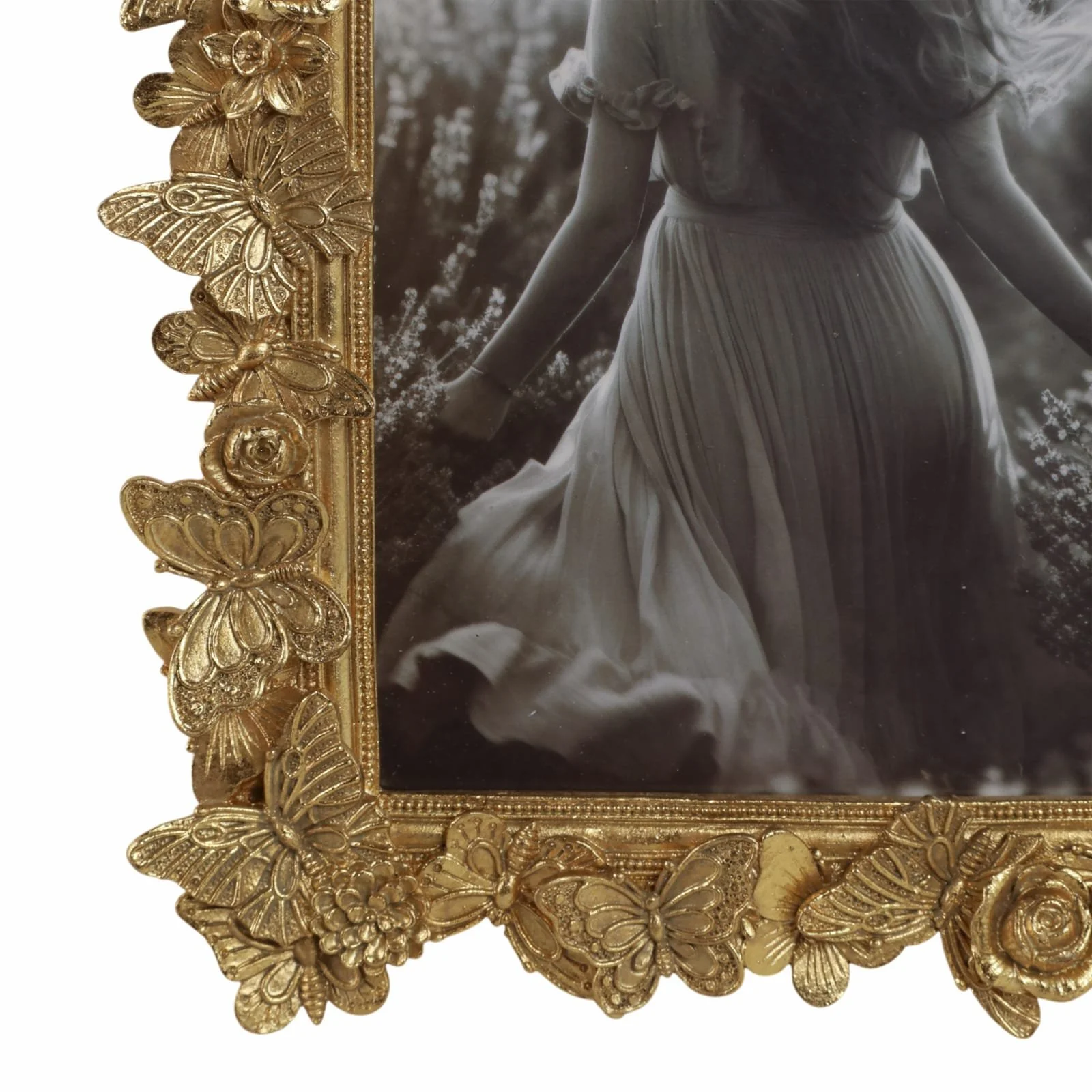 5x7 Polyresin In Bloom Photo Frame, Gold - Image 6