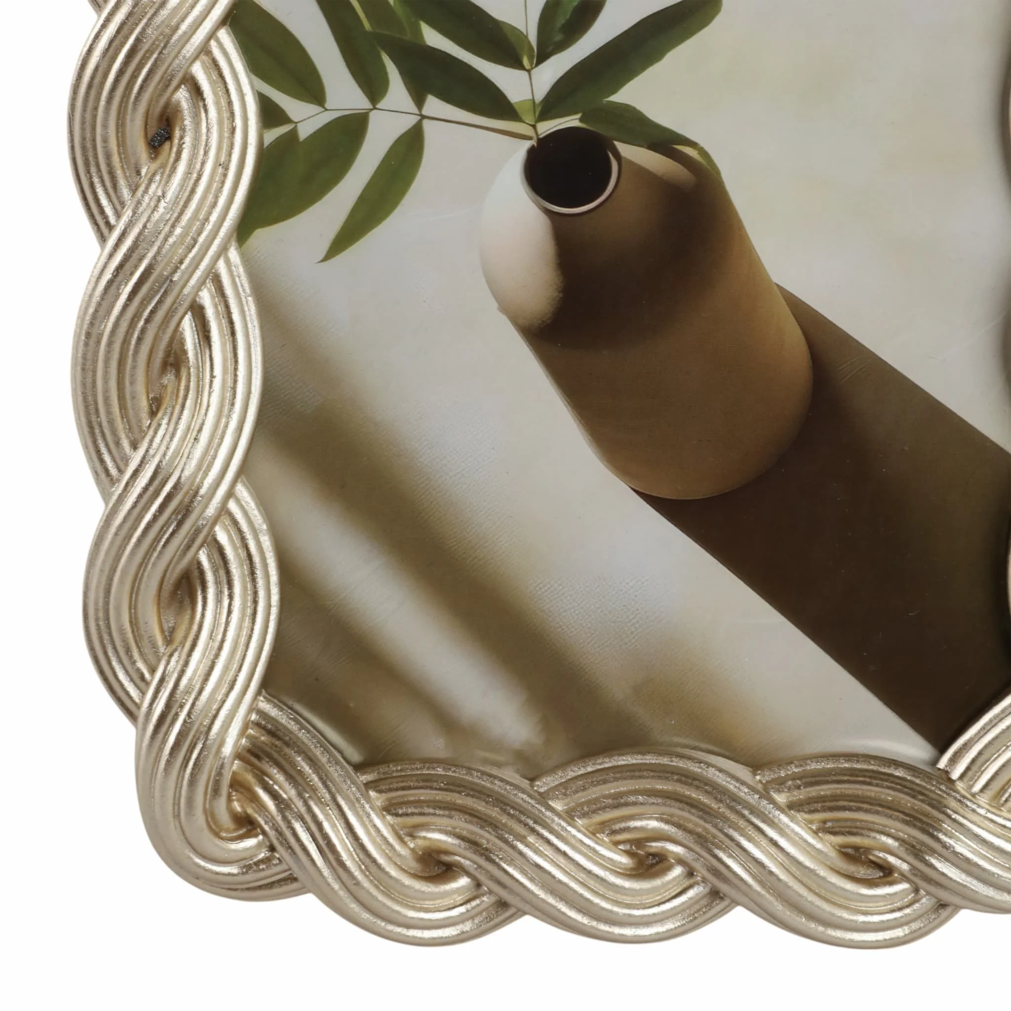 5x7 Polyresin Twisted Rope Photo Frame, Gold - Image 5