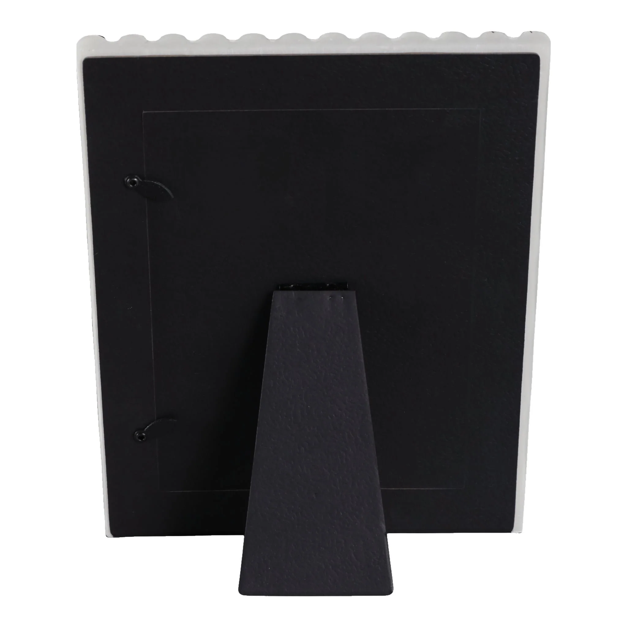 5x7" Ridged Quartz Resin Photo Frame, White - Image 4
