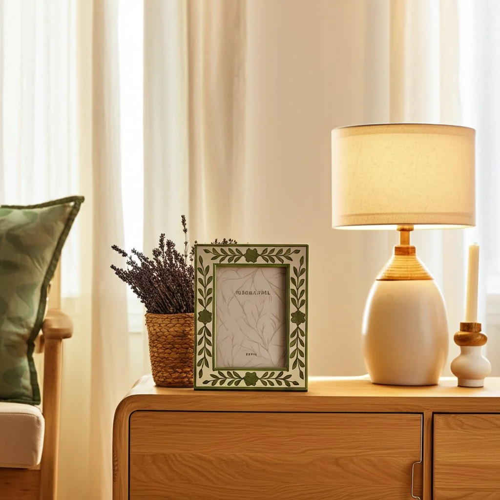 5x7 Sage Green Petals Photo Frame, White/green - Image 10