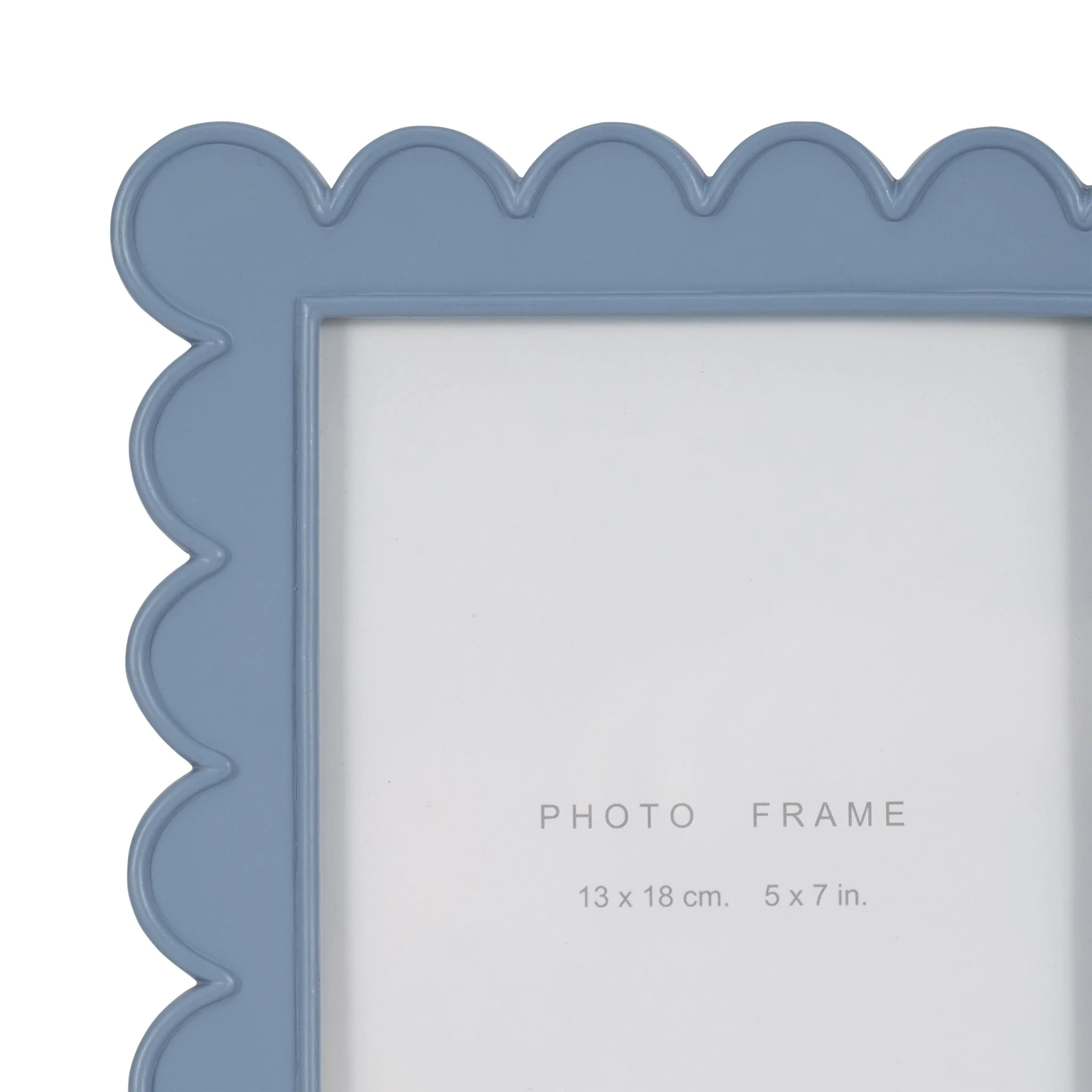 5x7 Scallop Edge Photo Frame, Blue - Image 4