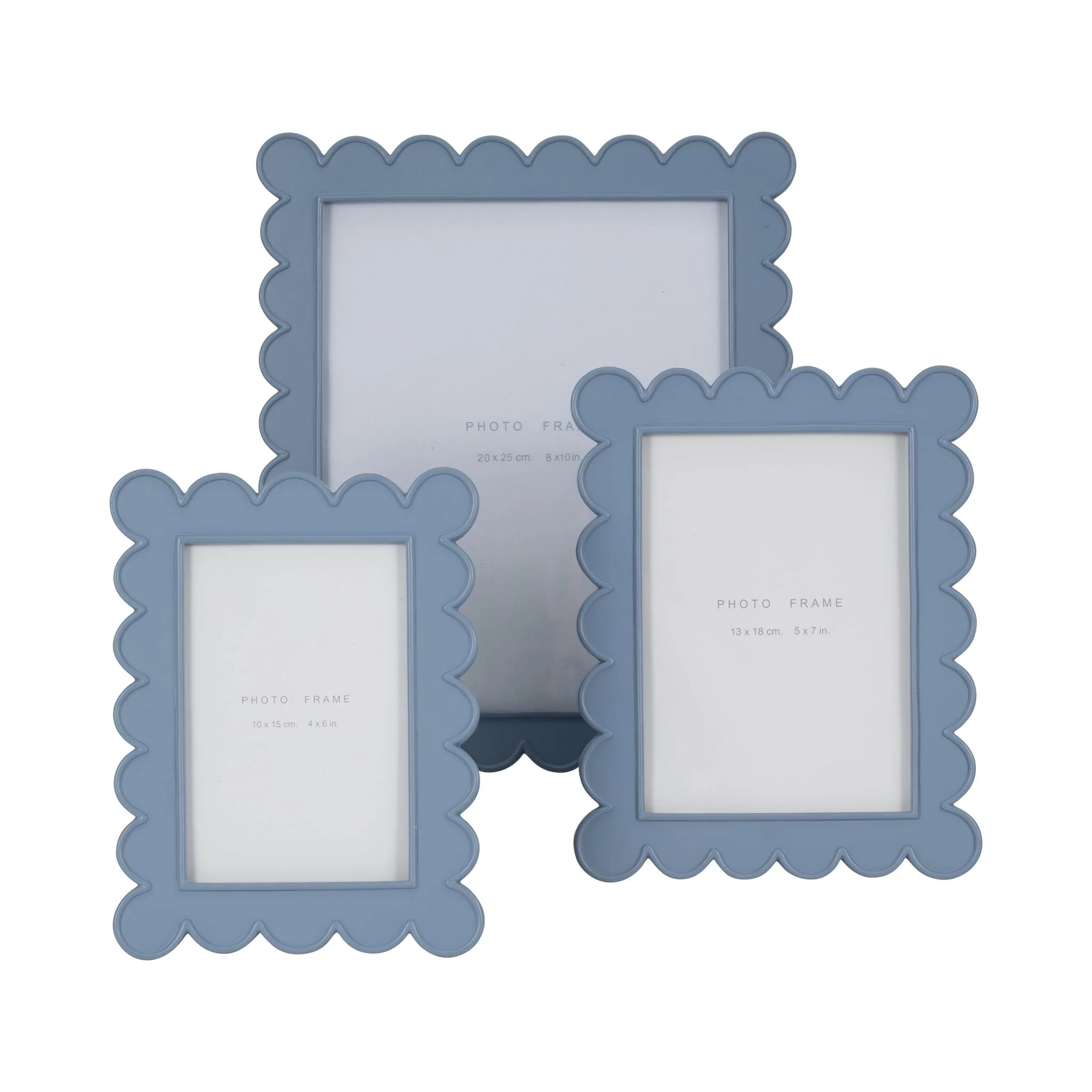 5x7 Scallop Edge Photo Frame, Blue - Image 6