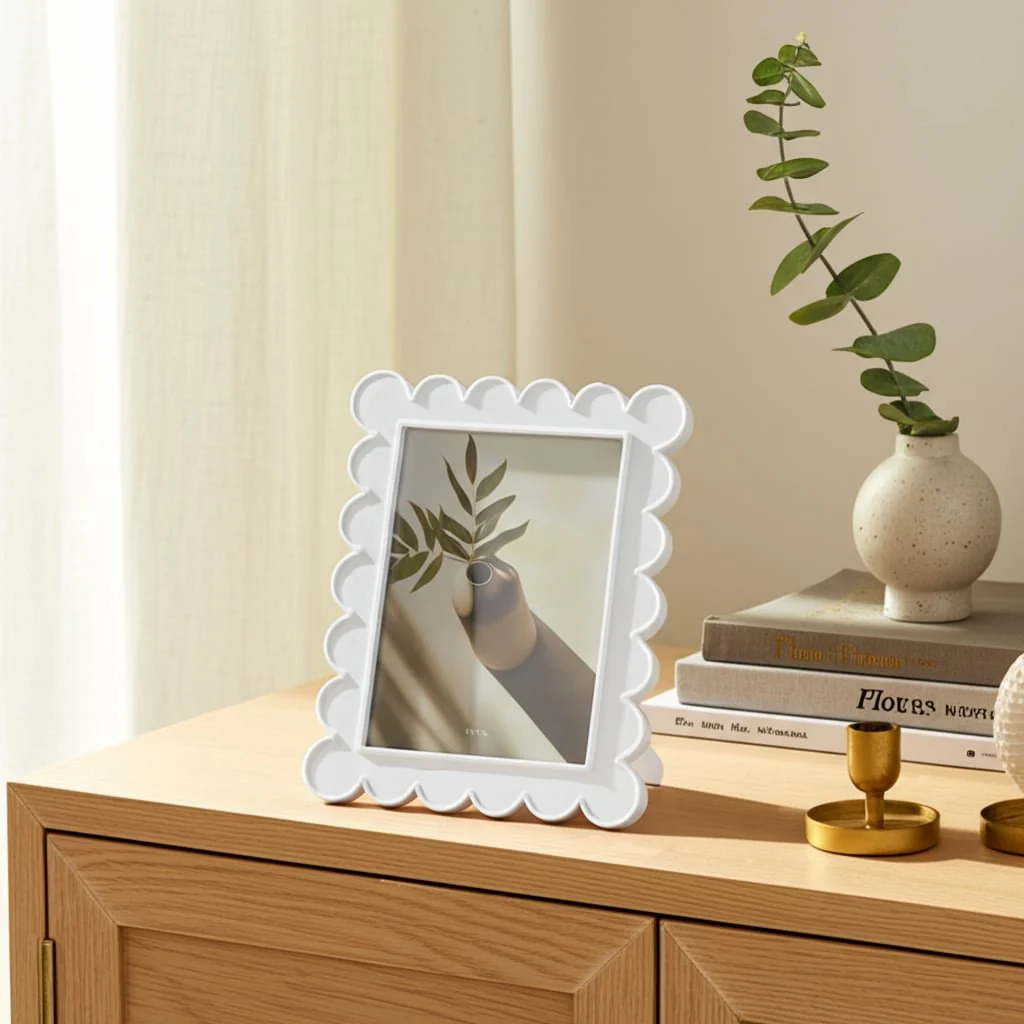 5x7 Scallop Edge Photo Frame, White - Image 14