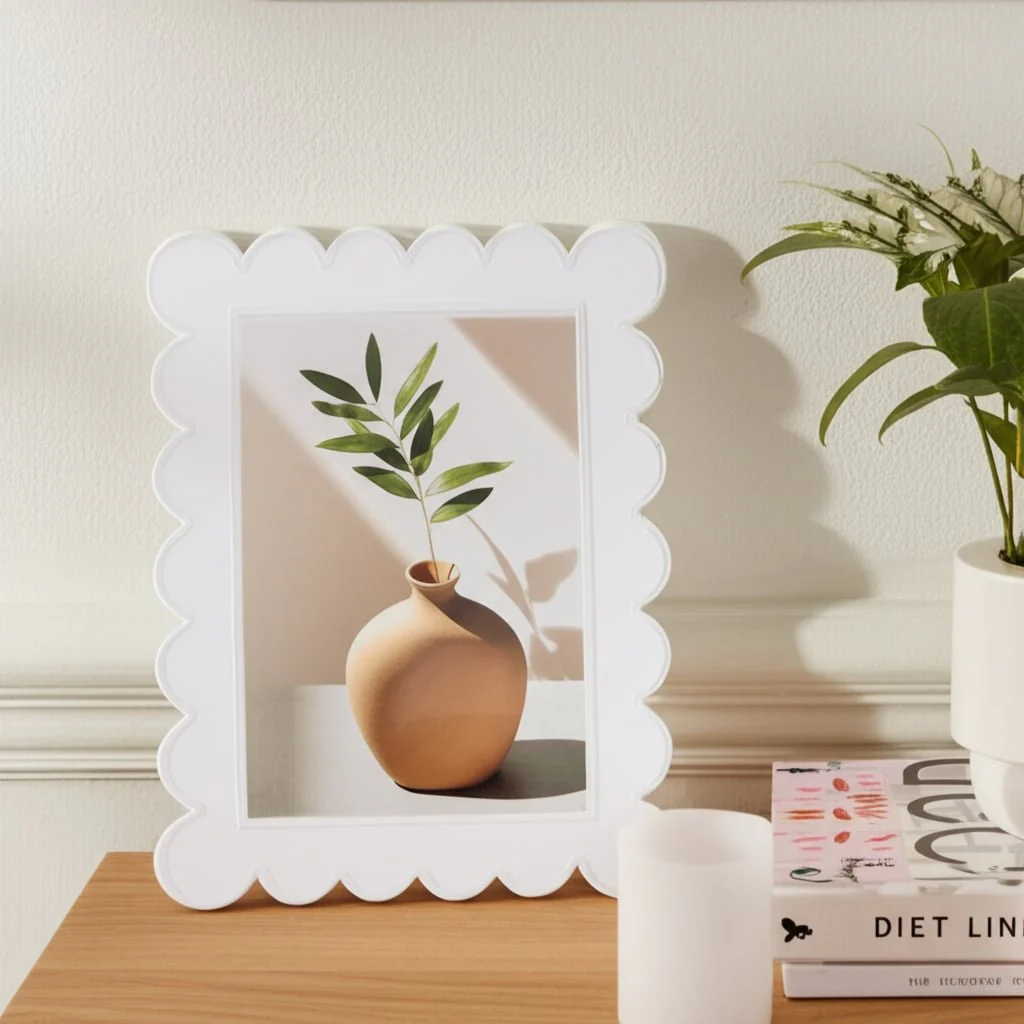 5x7 Scallop Edge Photo Frame, White - Image 15