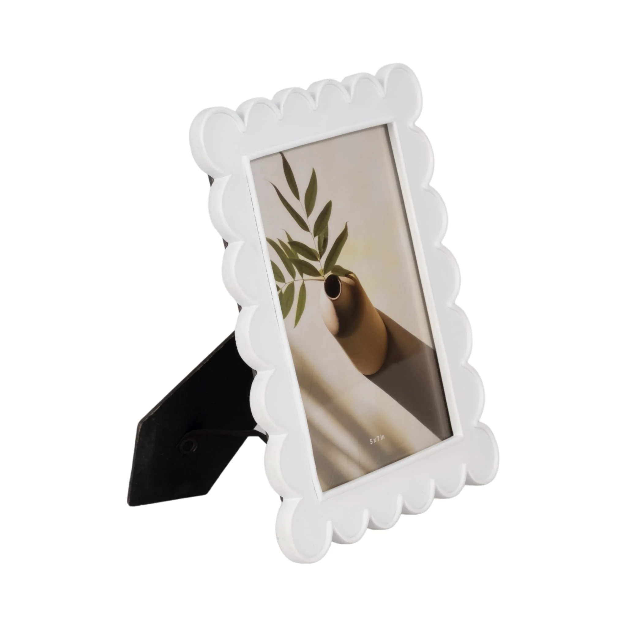 5x7 Scallop Edge Photo Frame, White - Image 2