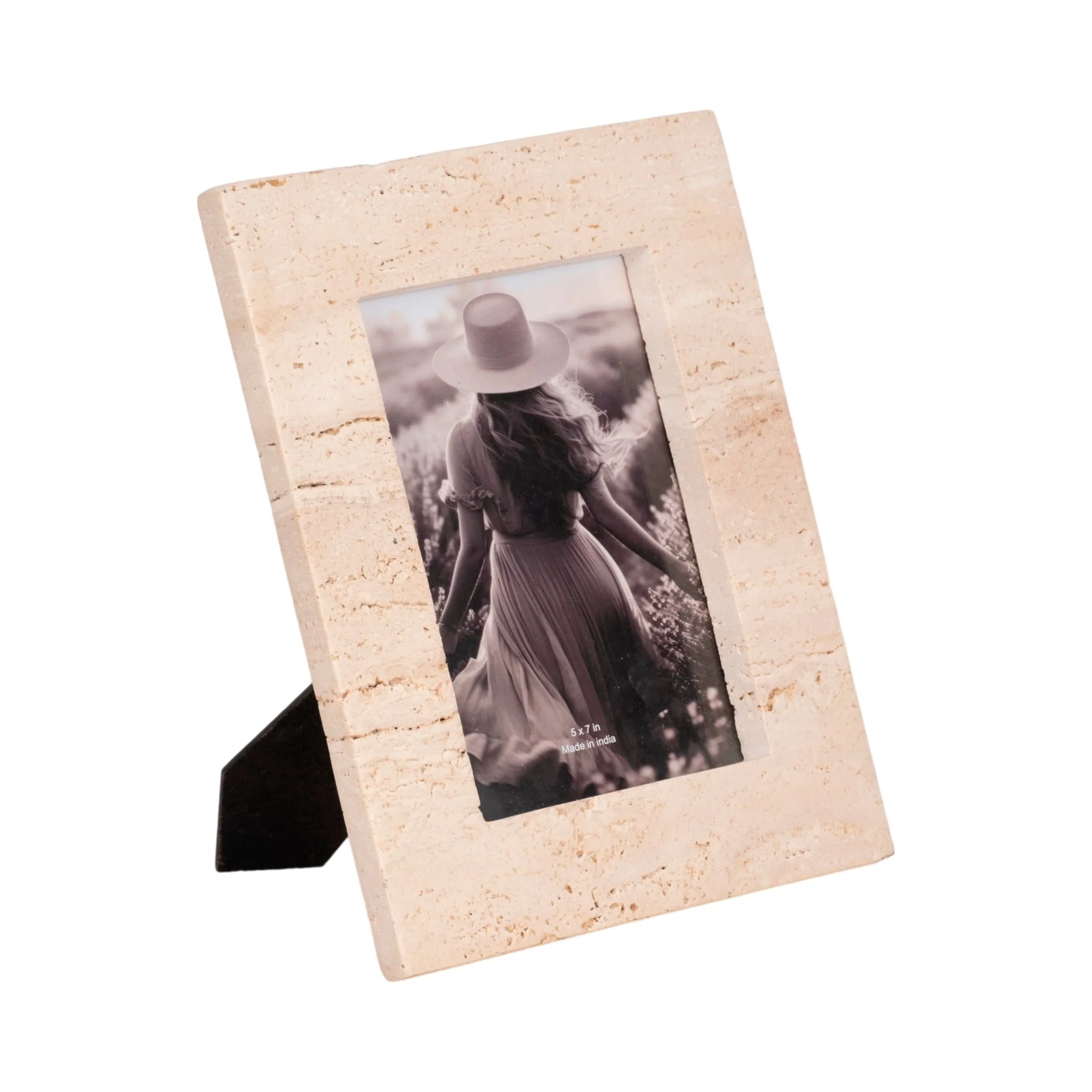 5x7 Travertine Photo Frame, Tan - Image 2