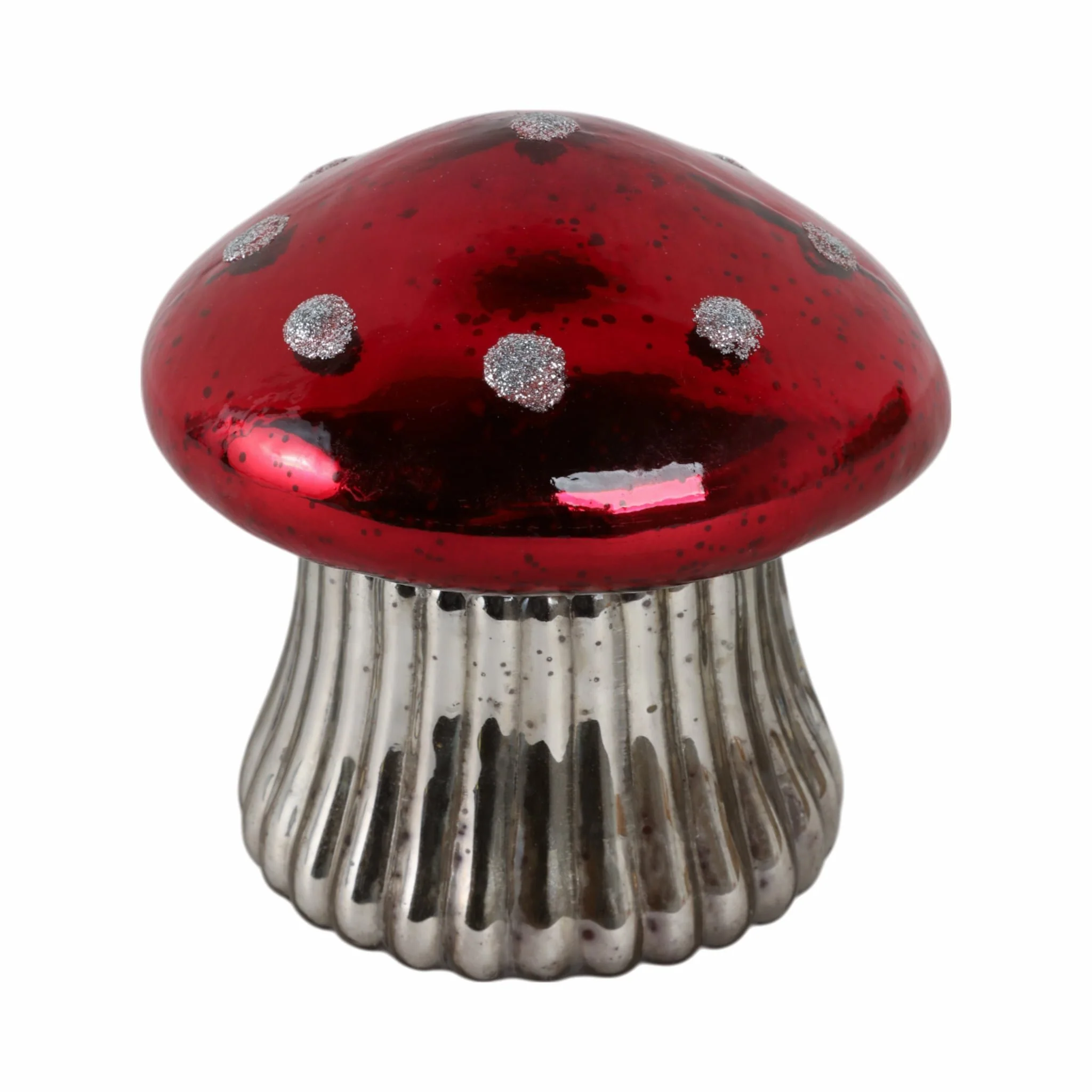 6" 12 Oz Cinnamon Mushroom Candle, Red - Image 2
