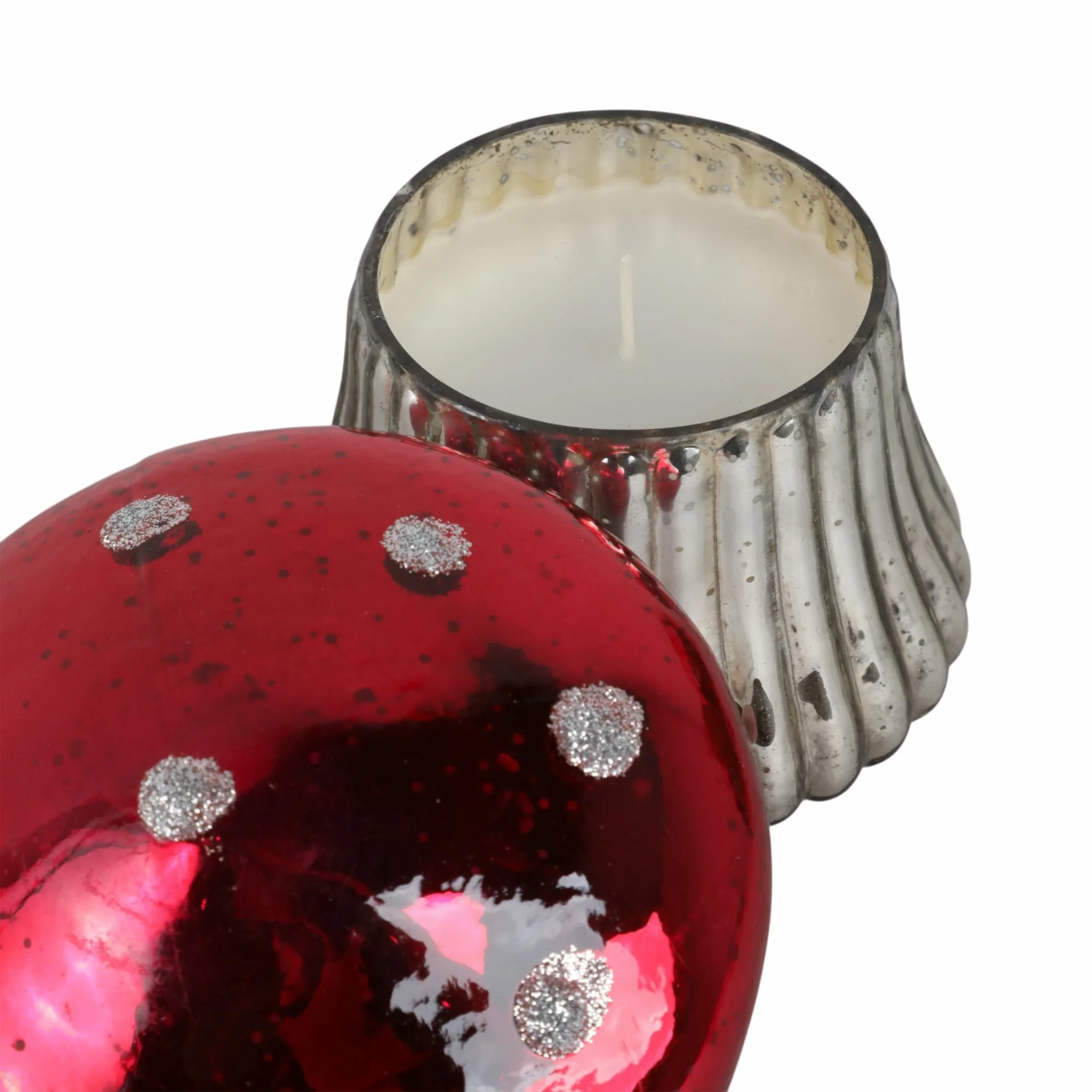 6" 12 Oz Cinnamon Mushroom Candle, Red - Image 4