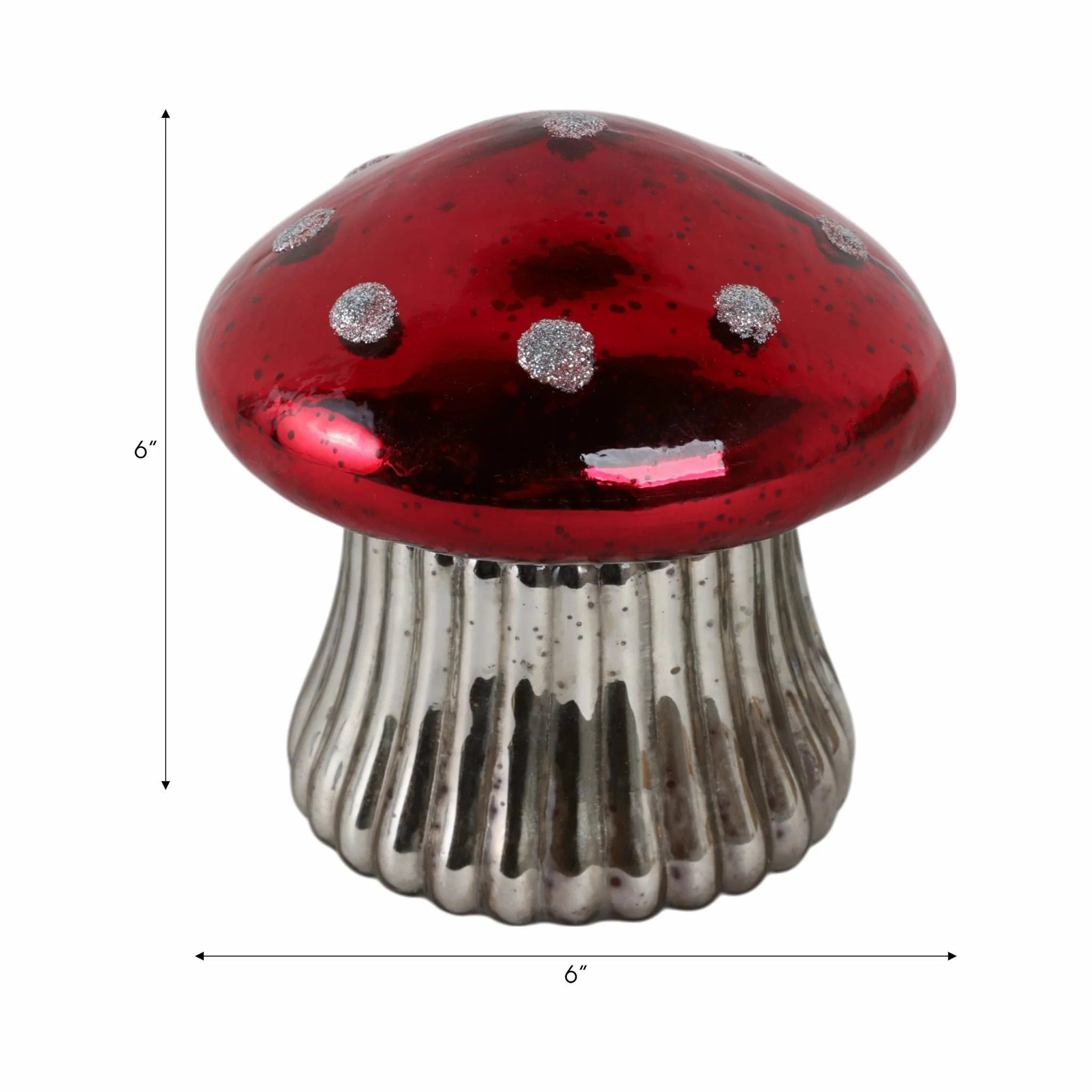 6" 12 Oz Cinnamon Mushroom Candle, Red - Image 7