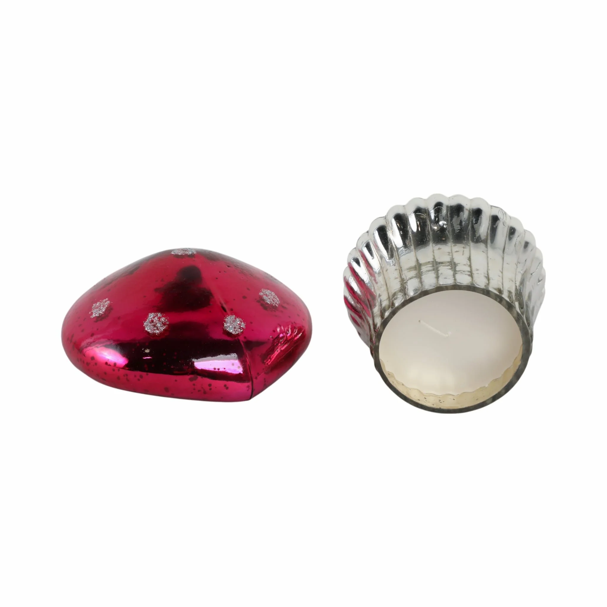 6" 12 Oz Fig & Apricot Mushroom Candle, Pink - Image 5
