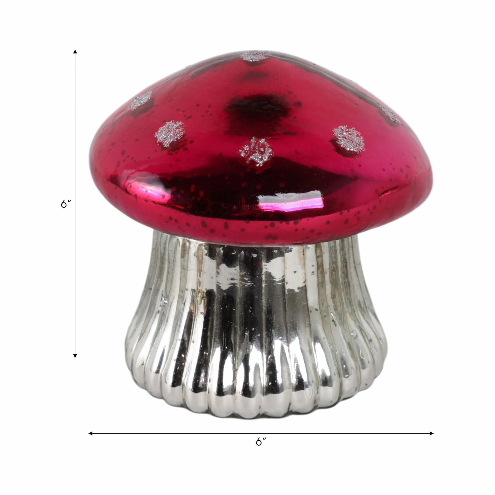 6" 12 Oz Fig & Apricot Mushroom Candle, Pink - Image 7