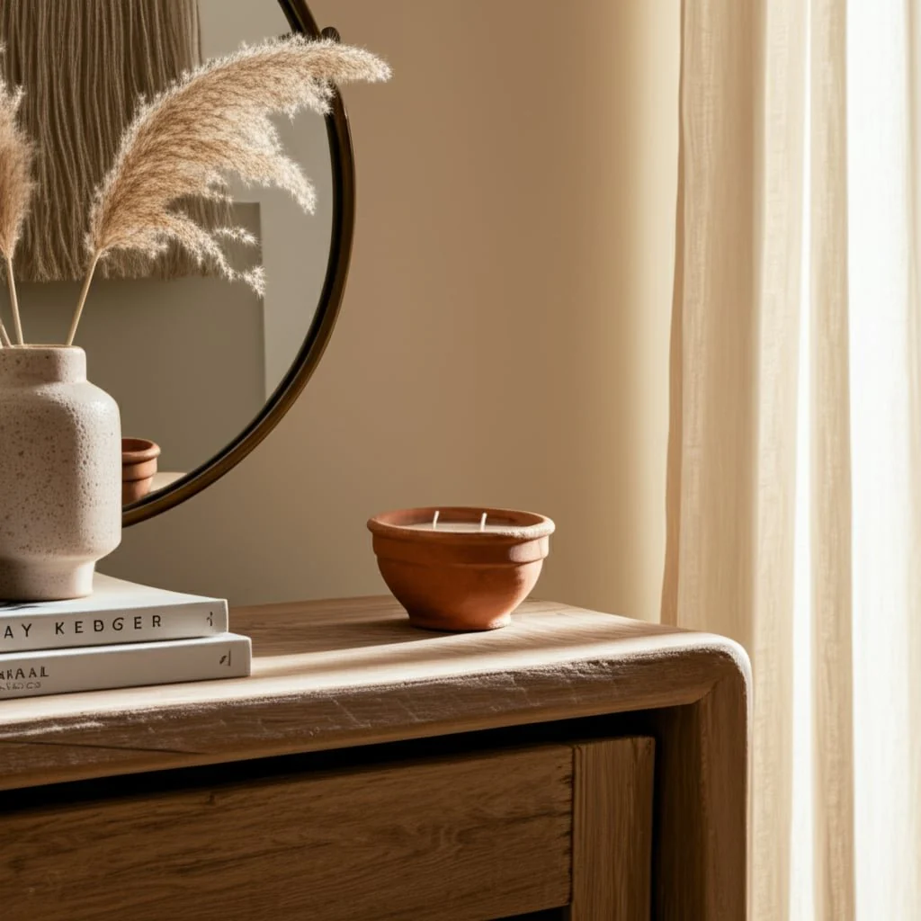 6" 14 Oz Santal & Spruce Bowl Candle, Terracotta - Image 11