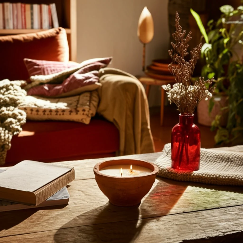6" 14 Oz Santal & Spruce Bowl Candle, Terracotta - Image 12