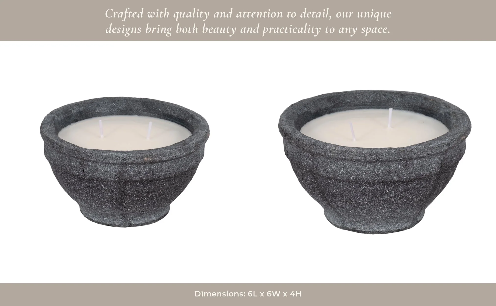 6" 14 Oz Wood Sage & Sea Salt Bowl Candle, Black - Image 12
