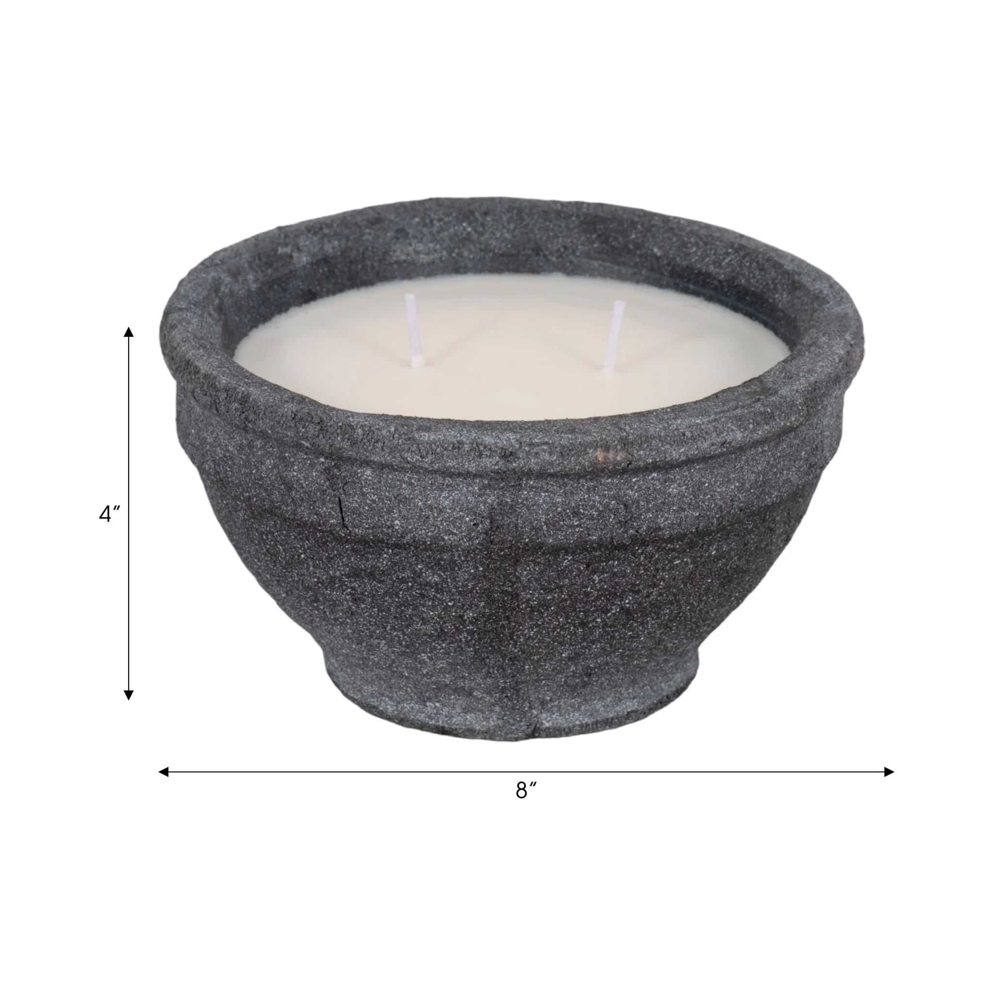6" 14 Oz Wood Sage & Sea Salt Bowl Candle, Black - Image 8