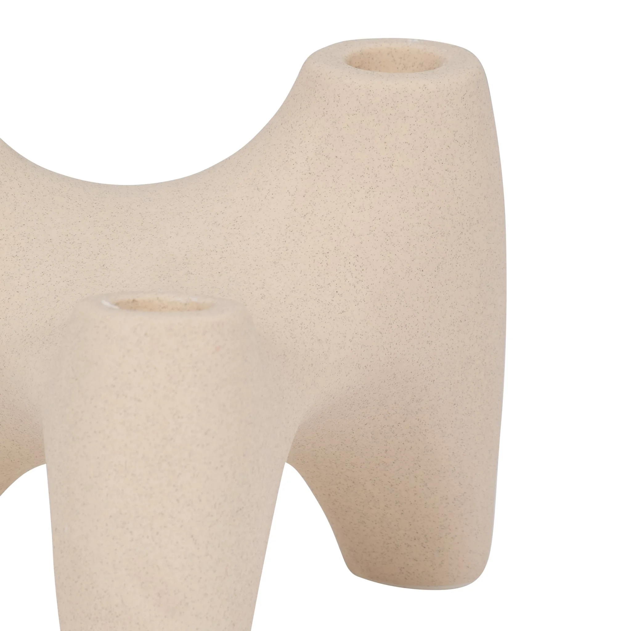 6" 3-taper Candle Holder, Ivory - Image 3