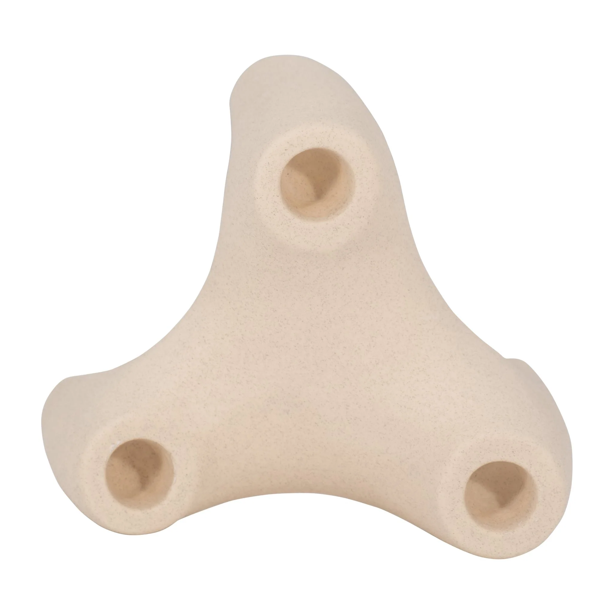 6" 3-taper Candle Holder, Ivory - Image 4