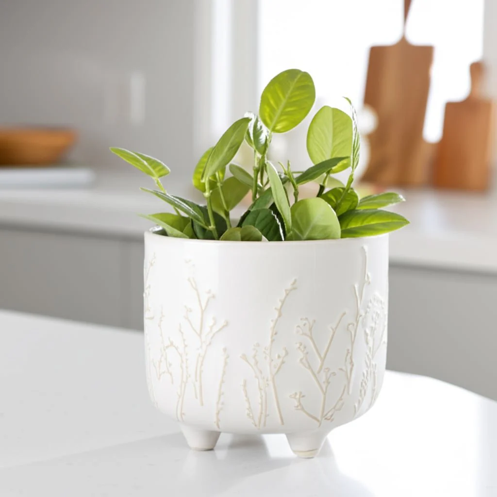 6" Blooming Branches Planter, Ivory - Image 12