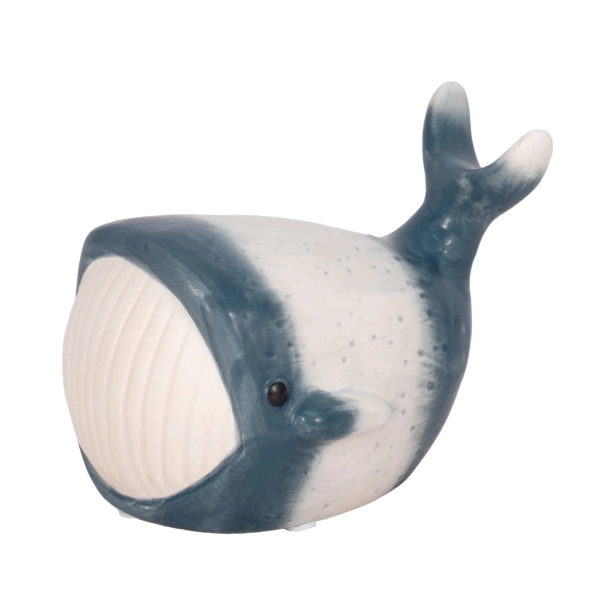 6" Blue Whale Decor, Blue/white - Image 2