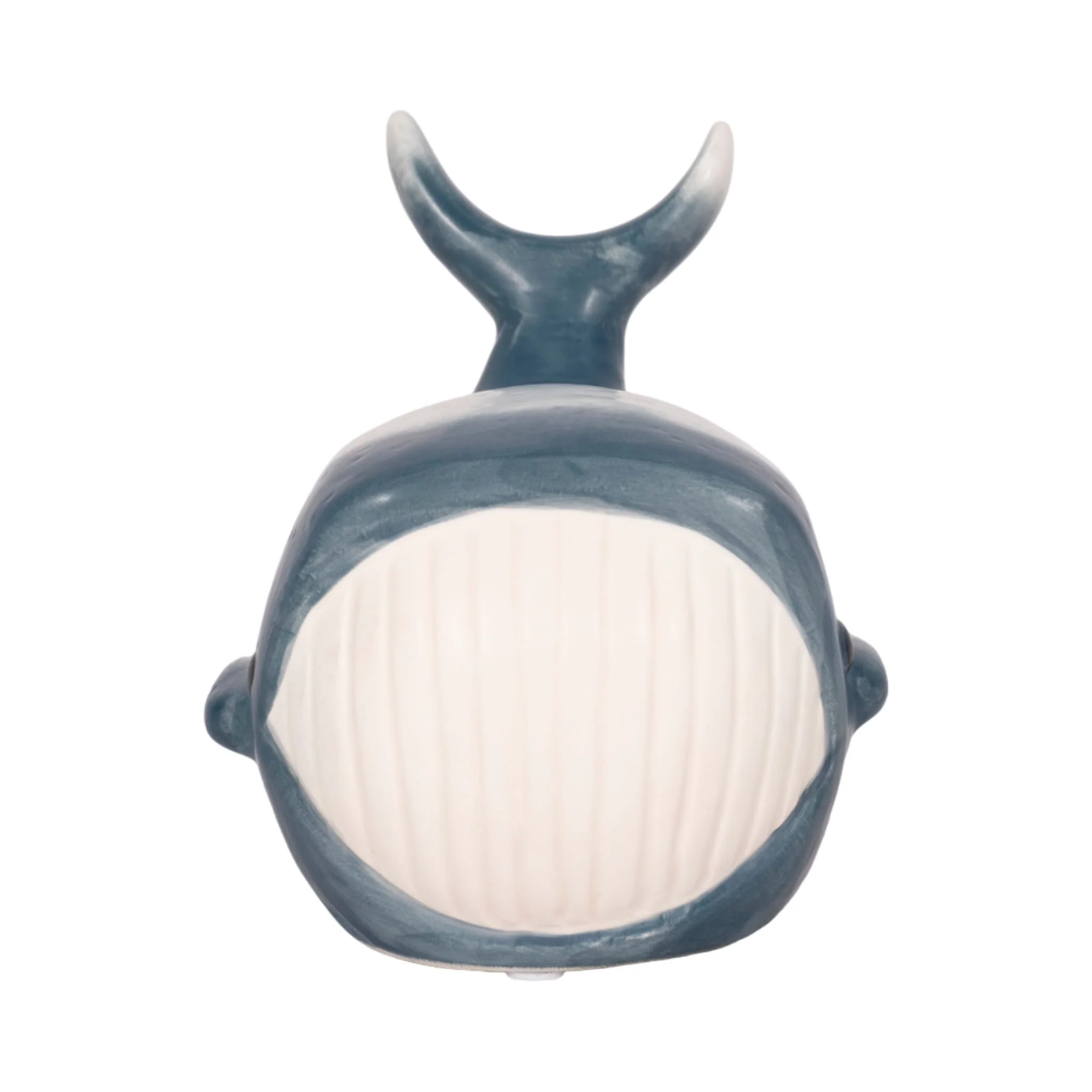 6" Blue Whale Decor, Blue/white - Image 3