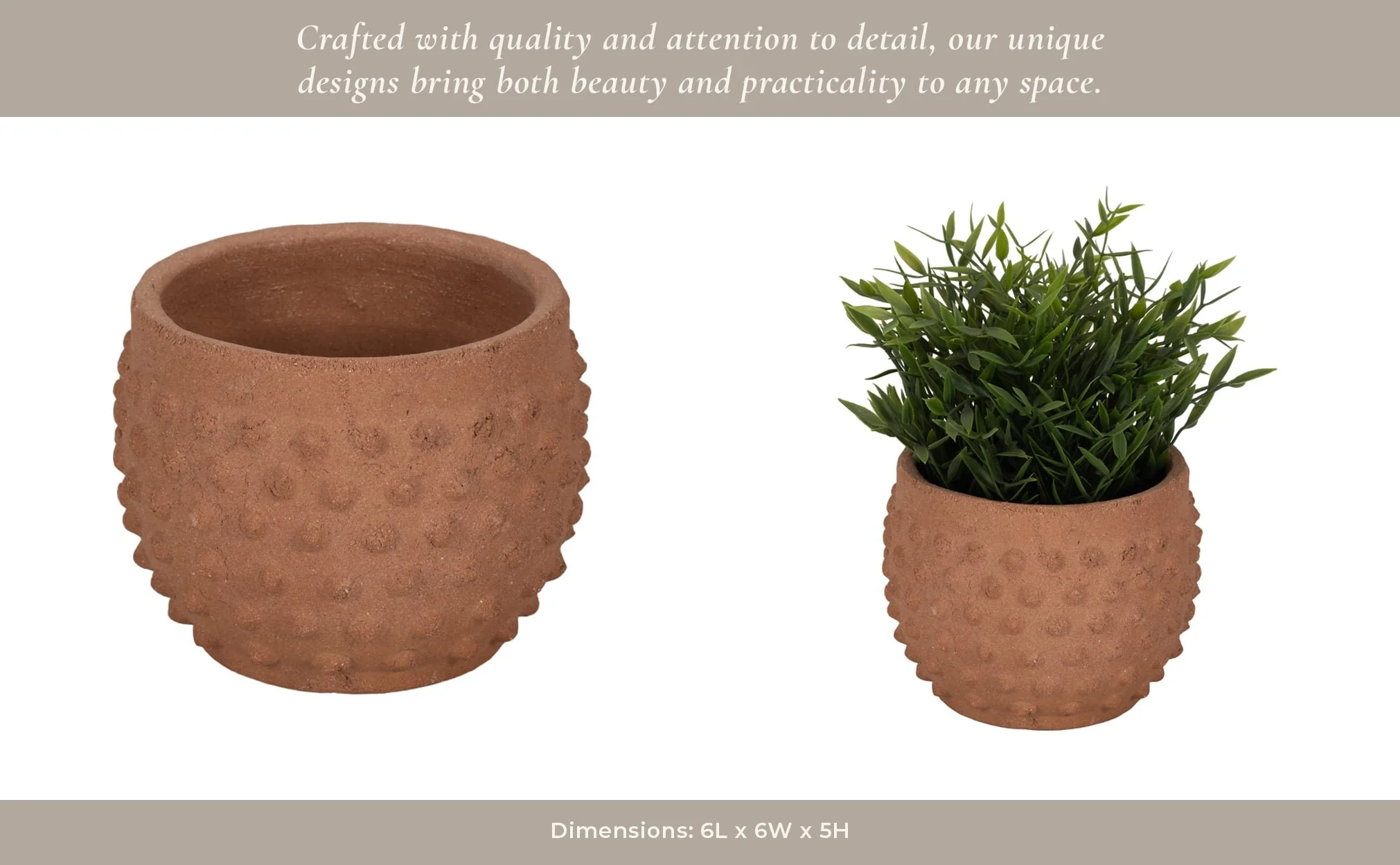 6" Bubble Planter, Natural - Image 12