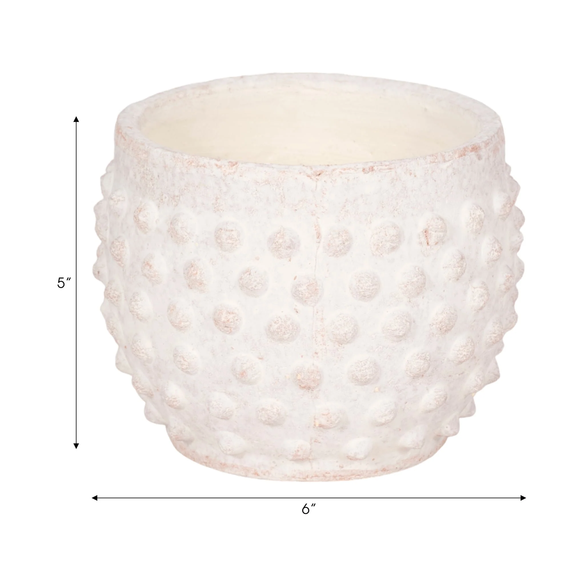 6" Bubble Rough Finish Planter,white - Image 7