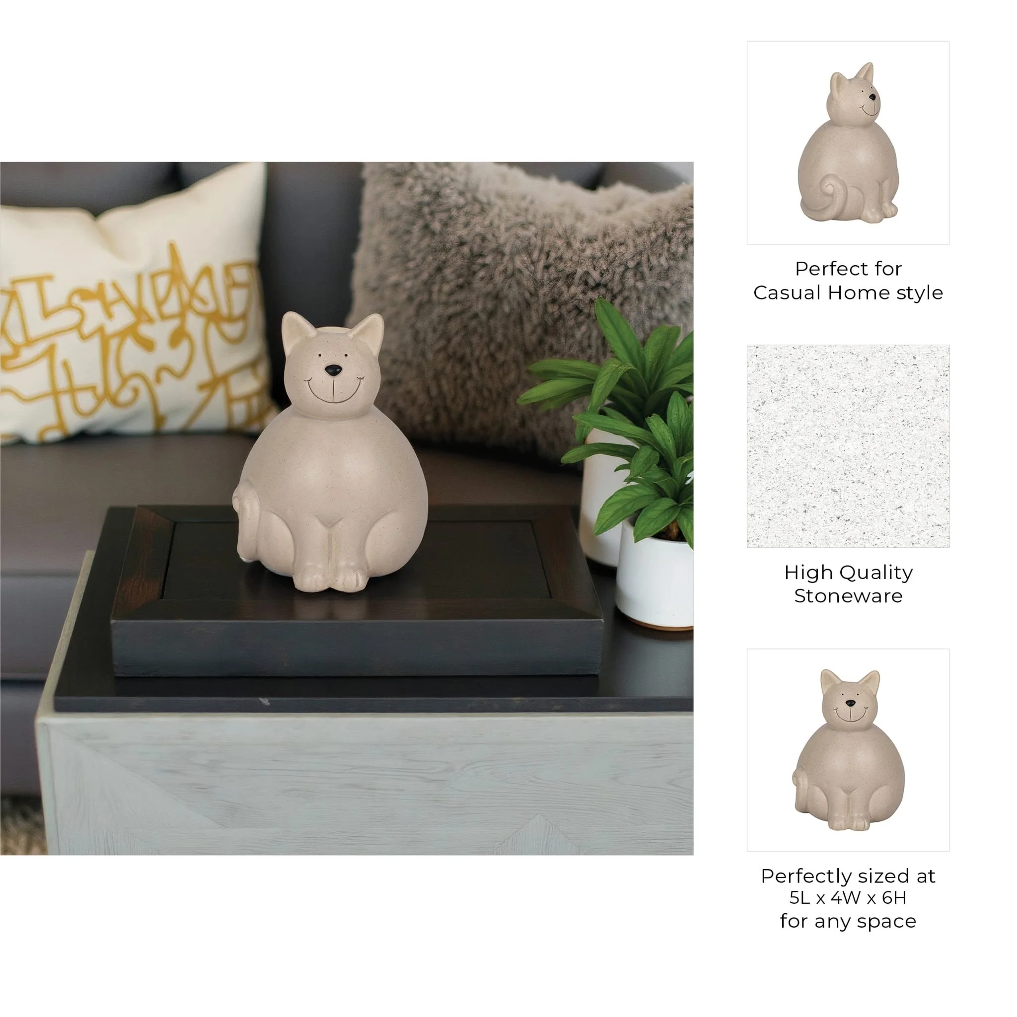 6" Chubby Kitty, Grey - Image 9