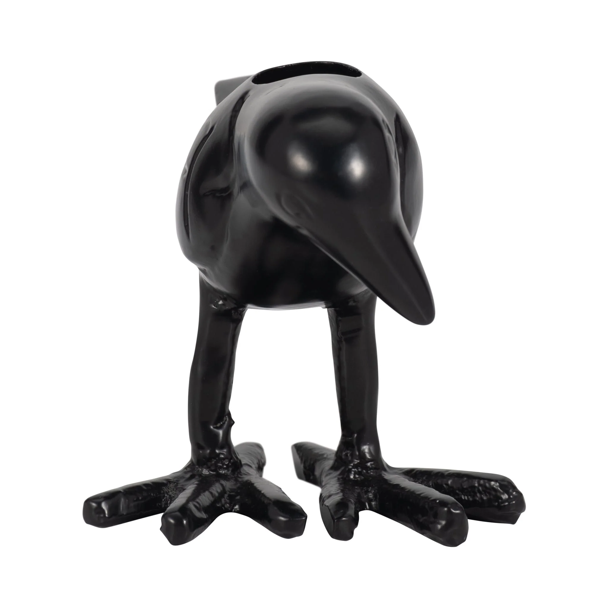 6" Crow Taper Candle Holder, Black - Image 4