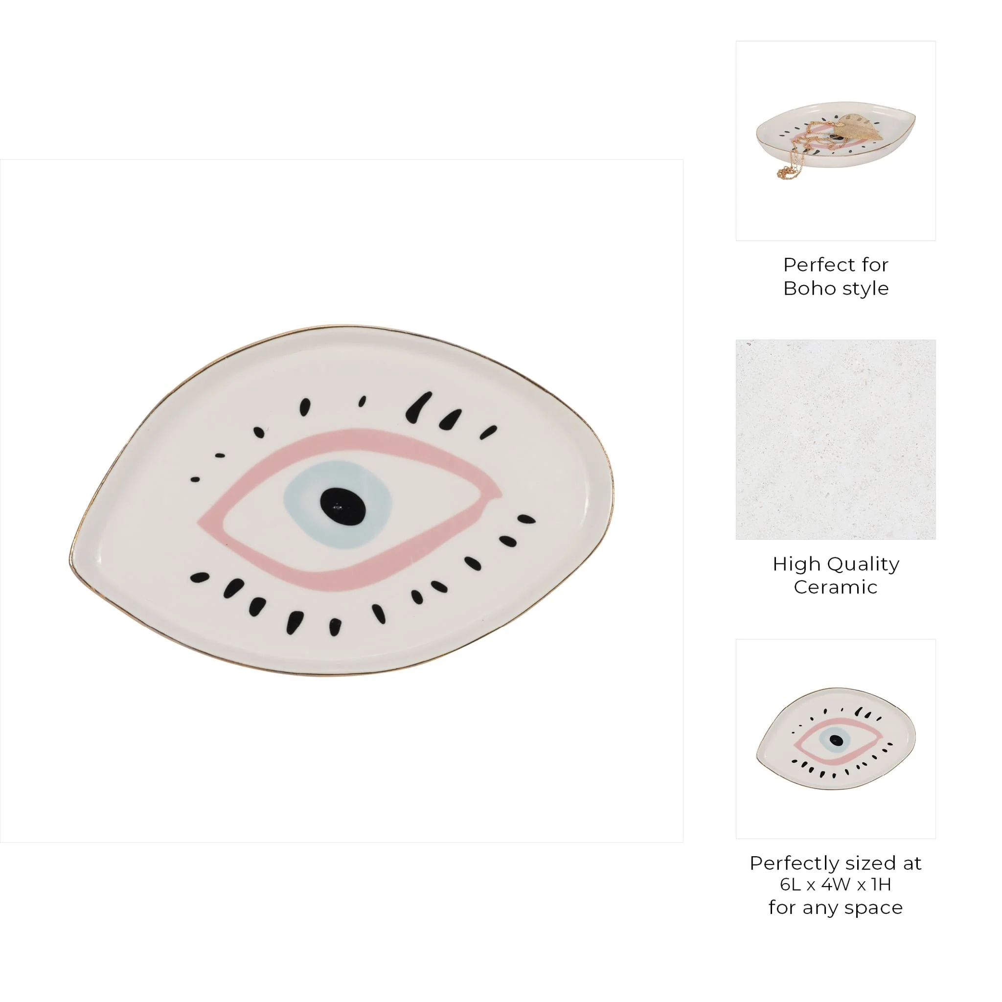 6" Eye Trinket Tray, Multi - Image 8