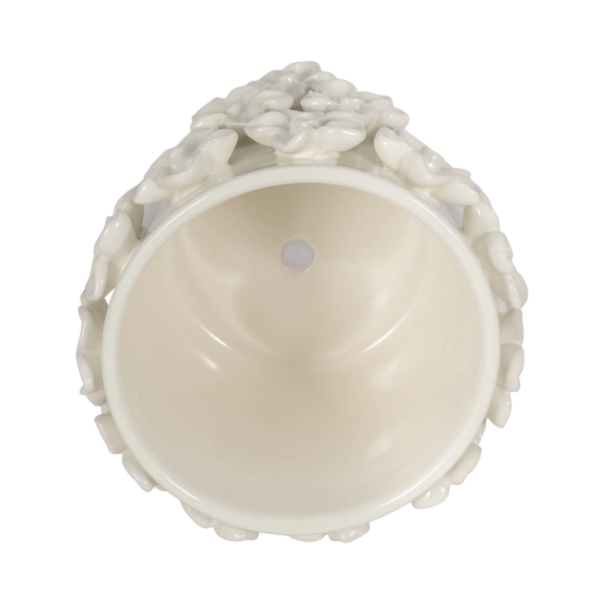 6" Floral Applique Planter, Ivory - Image 5