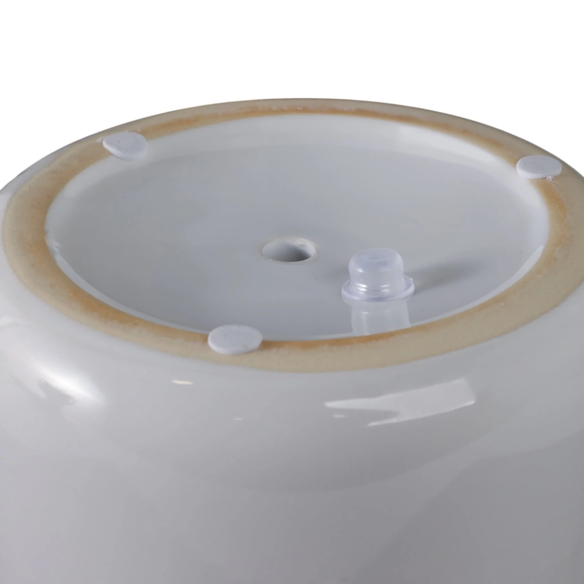 6"  Floral Applique Planter,  White - Image 7