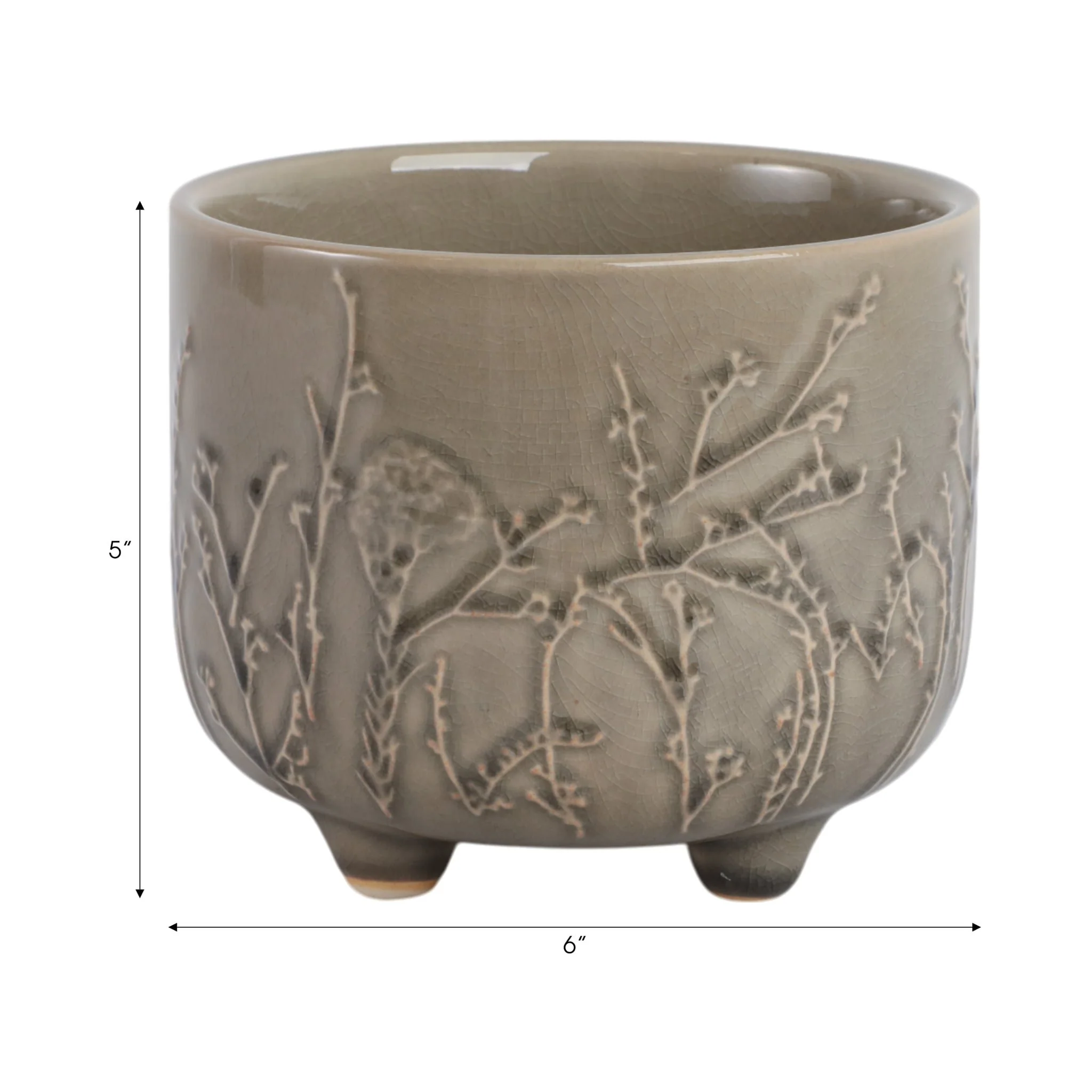 6" Flower Branches Planter, Cream - Image 8