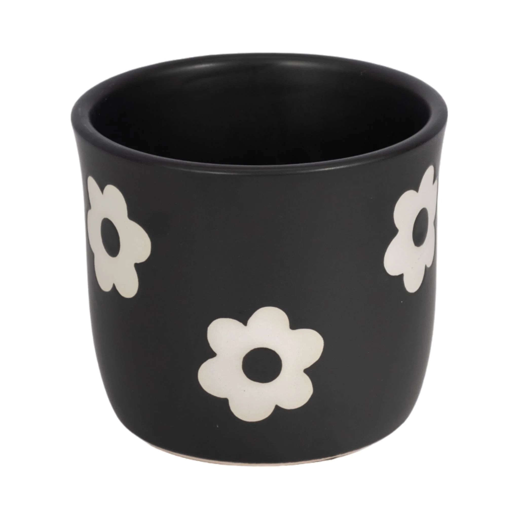 6" Flower Power Planter, Black/white - Image 3