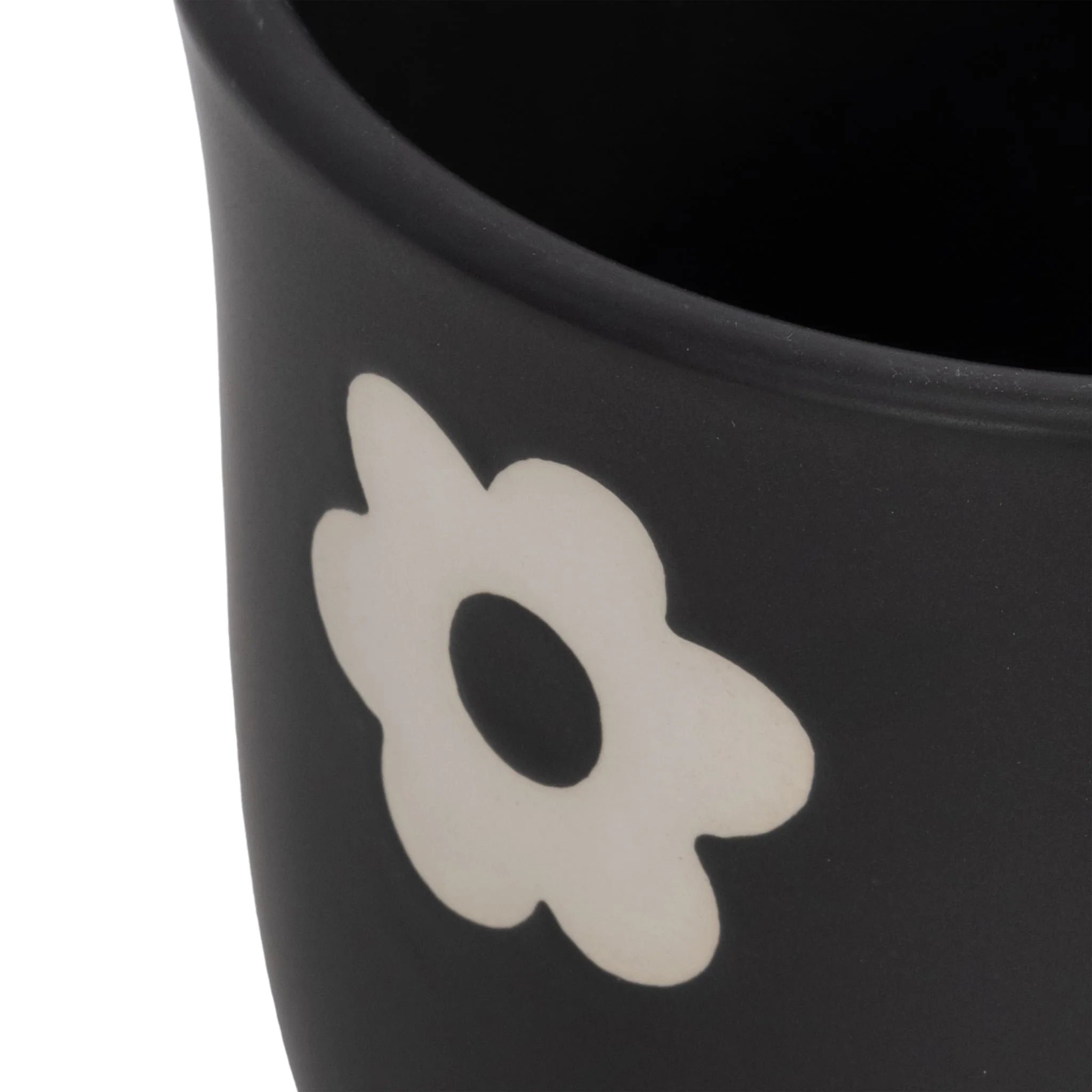6" Flower Power Planter, Black/white - Image 4