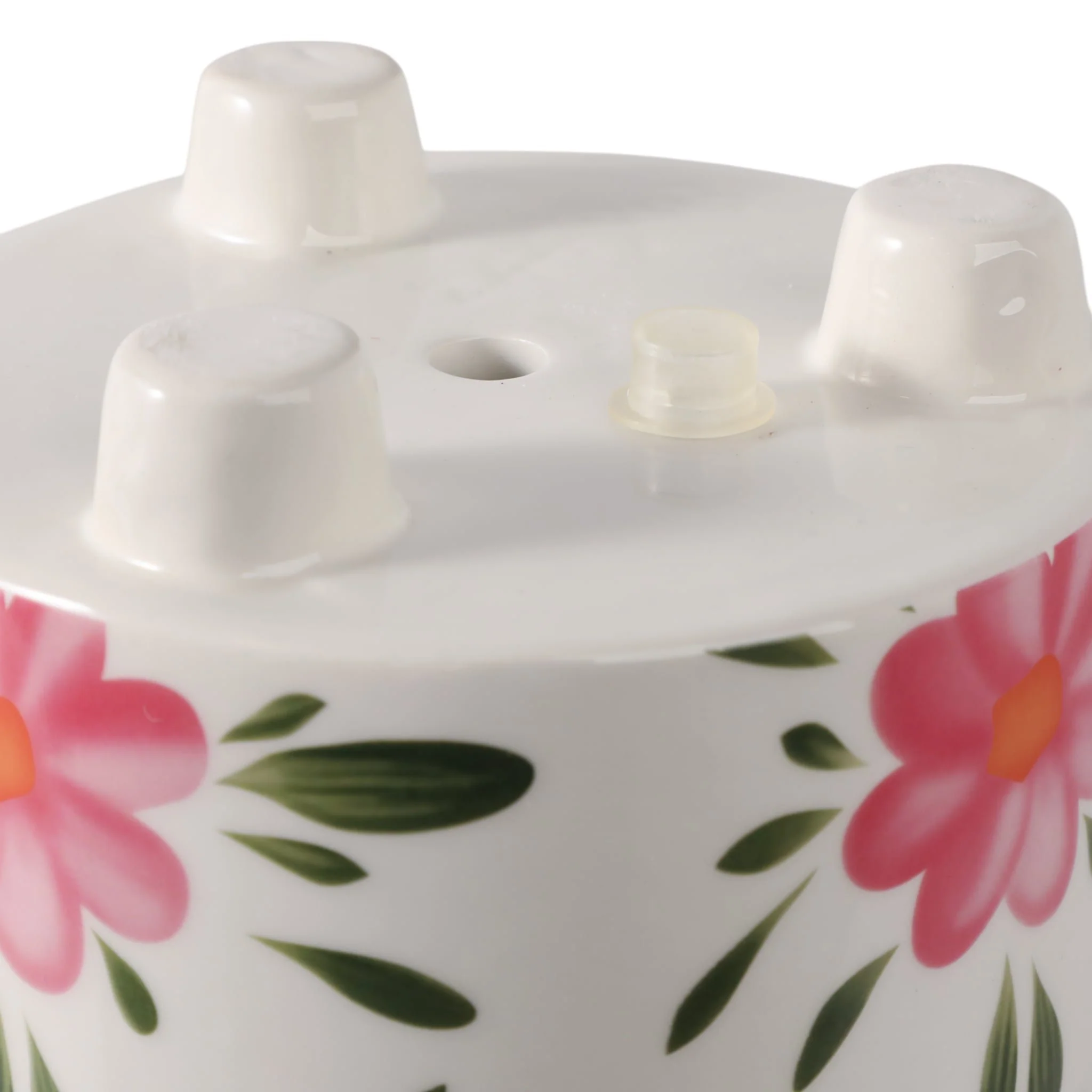6" Footed Hand Painted Pink Flower Planter, Multi - Image 8