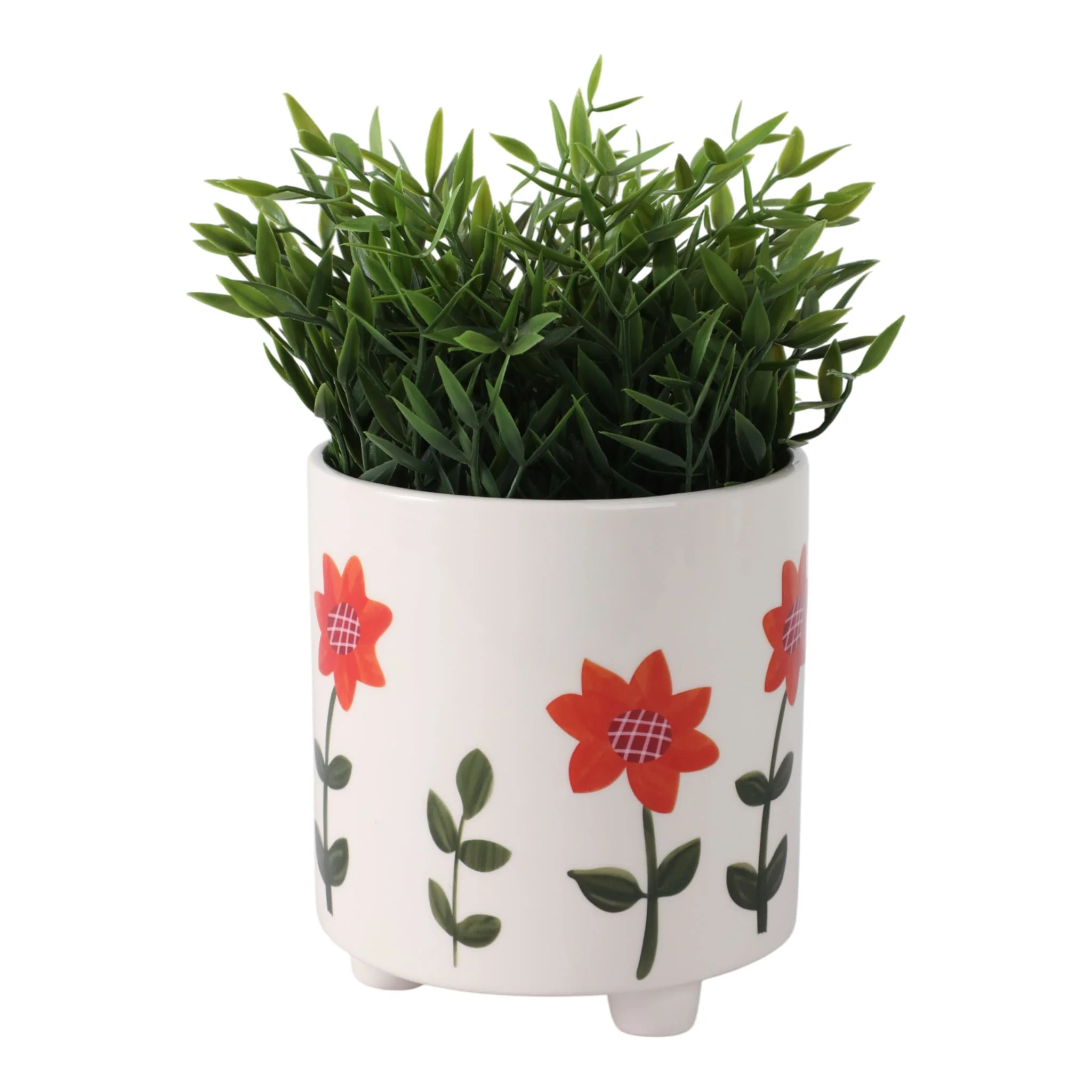 6" Footed Hand Painted Planter, Multi - Image 2