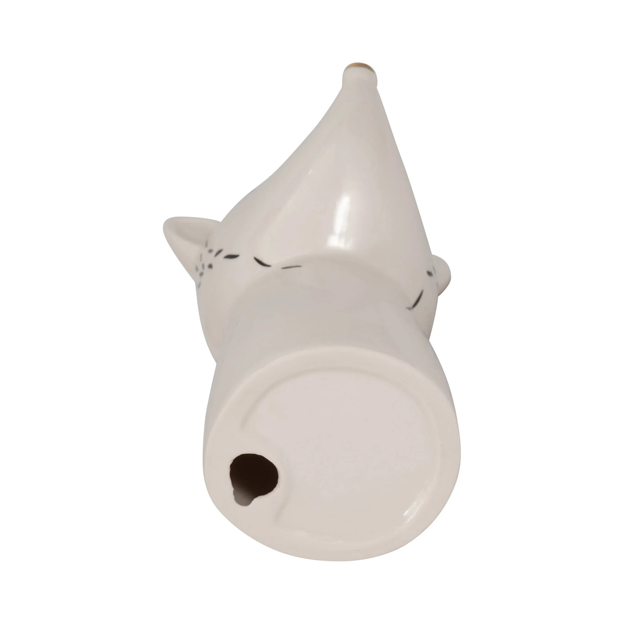 6" Fox Head With Gold Nose, White/black - Image 7