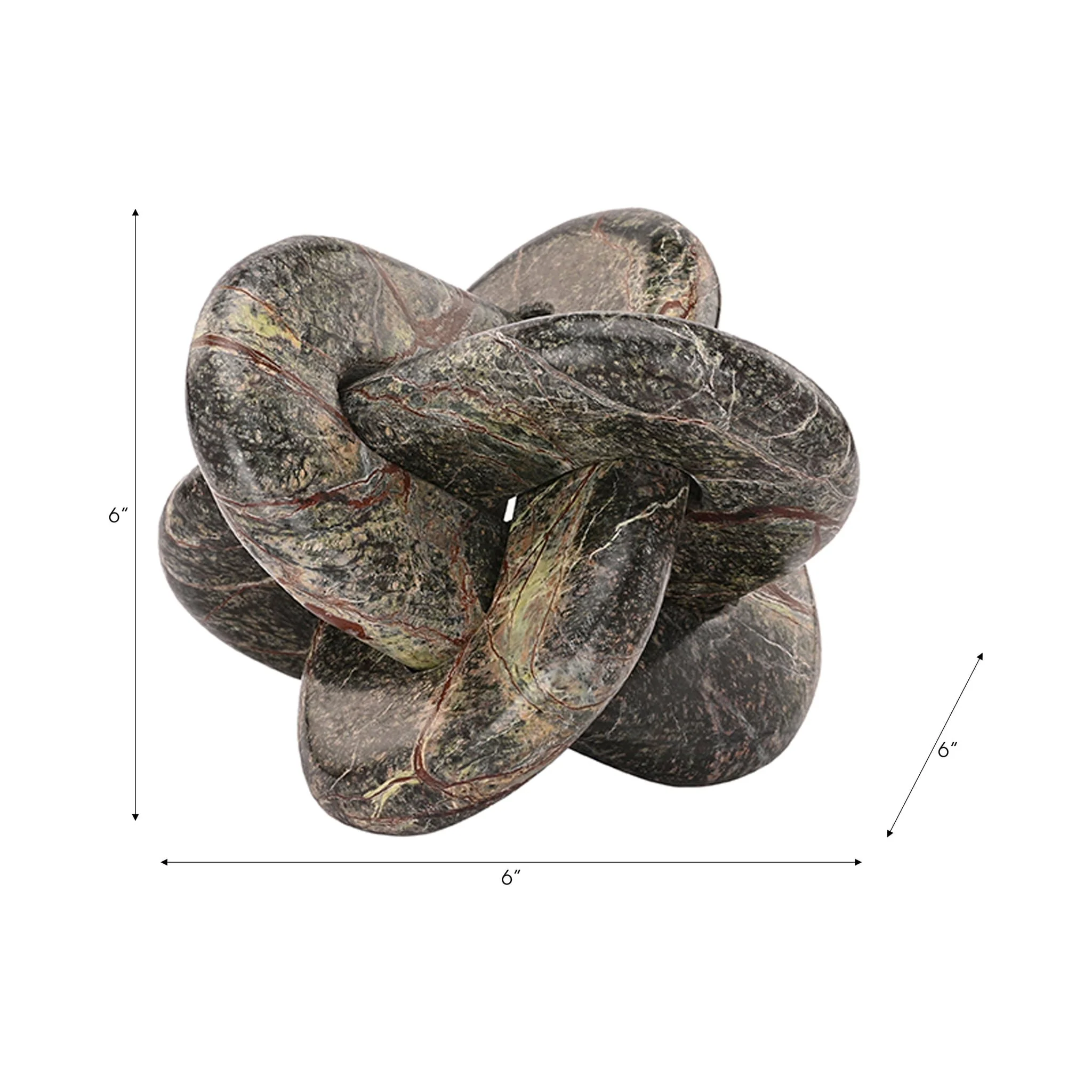 6" Green Forest Marble Knot, Green - Image 8
