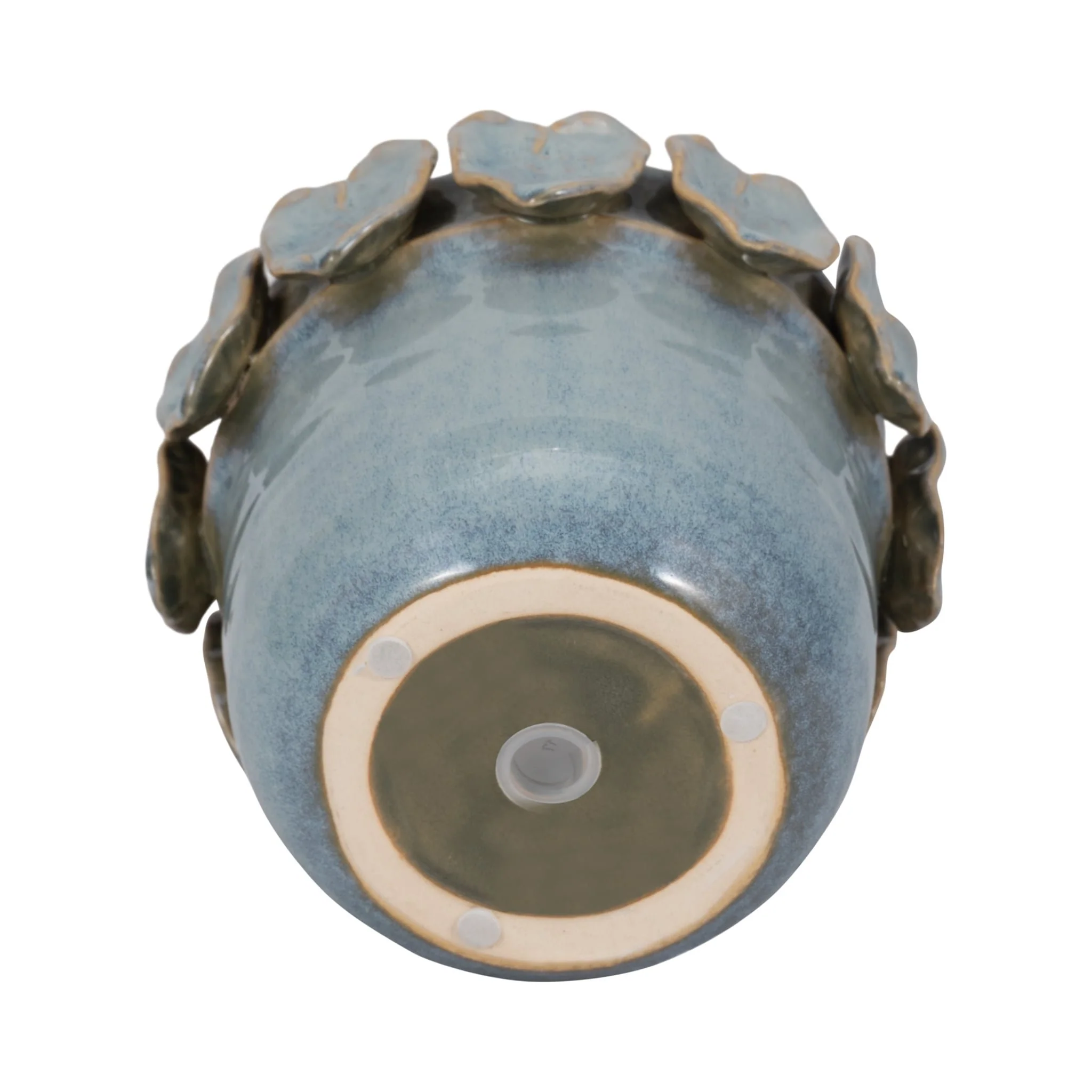 6" Leaf Applique Planter, Blue - Image 6