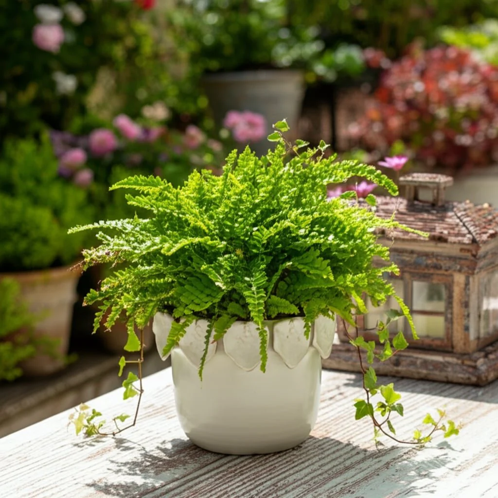 6" Leaf Applique Planter, Cream - Image 13