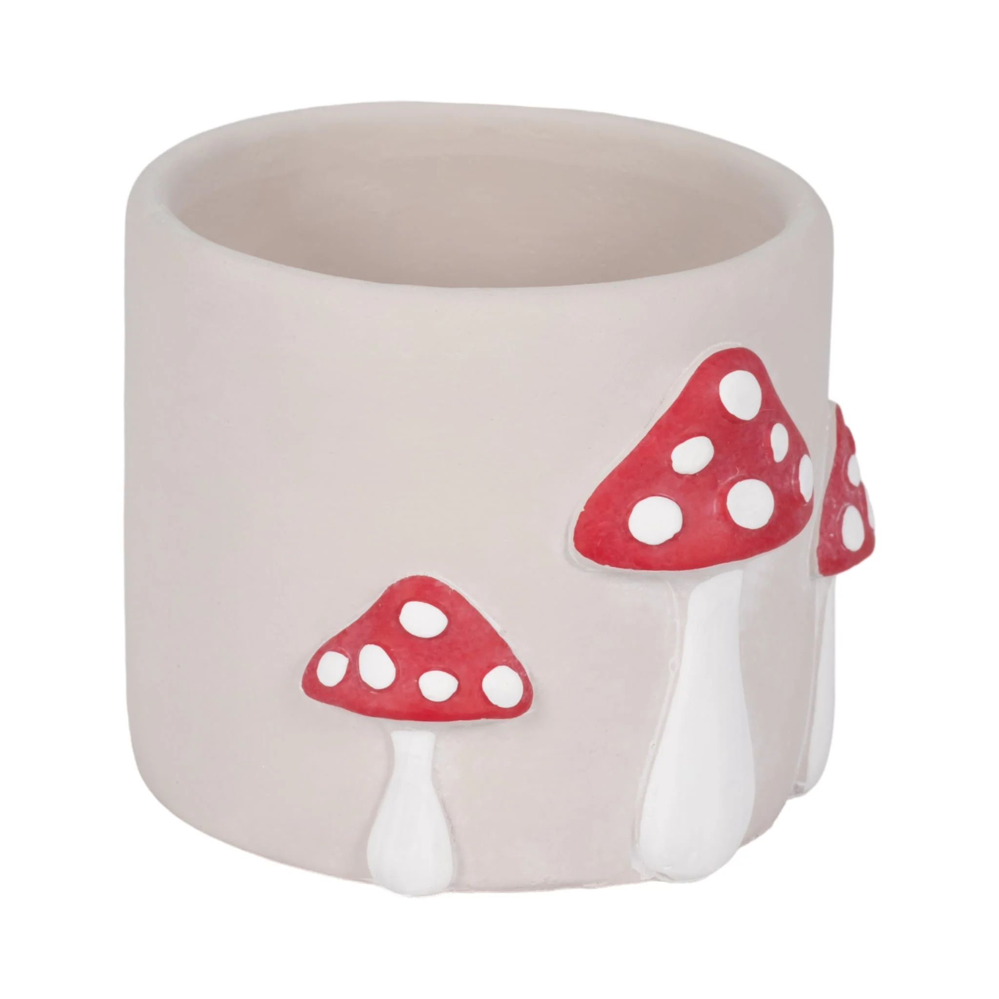 6" Magic Mushroom Applique Planter, Red/white - Image 2