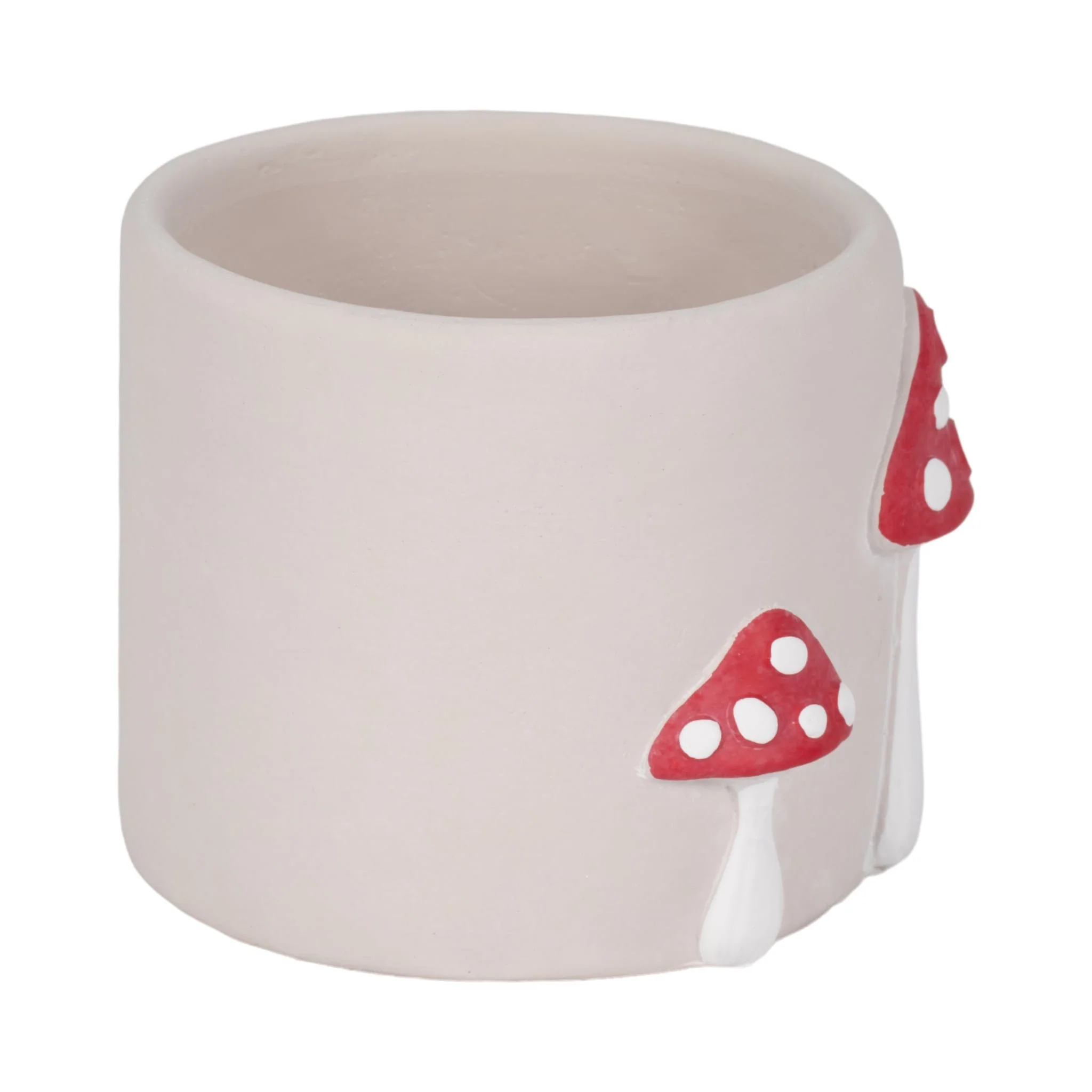 6" Magic Mushroom Applique Planter, Red/white - Image 3